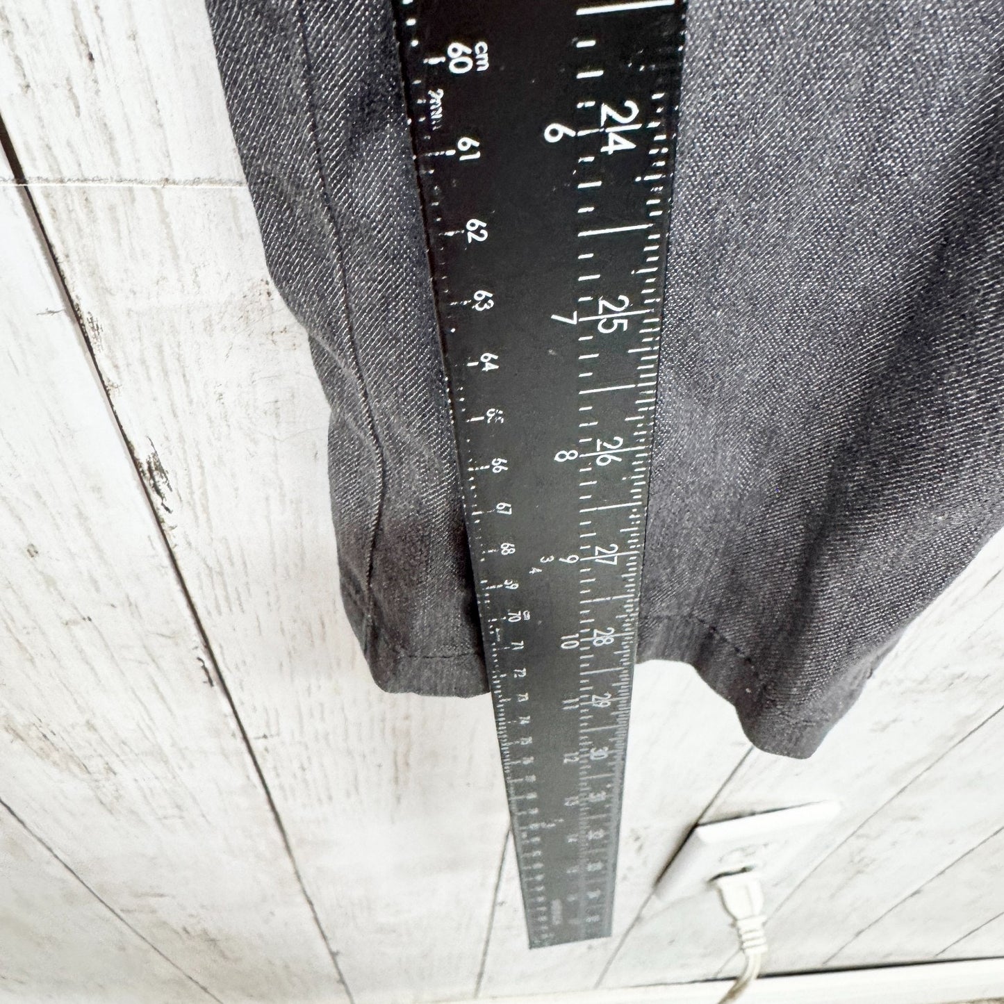Theory Pants Women Size 6 Slim Split Straight Mid Jeans Washed Gray Zip Pockets