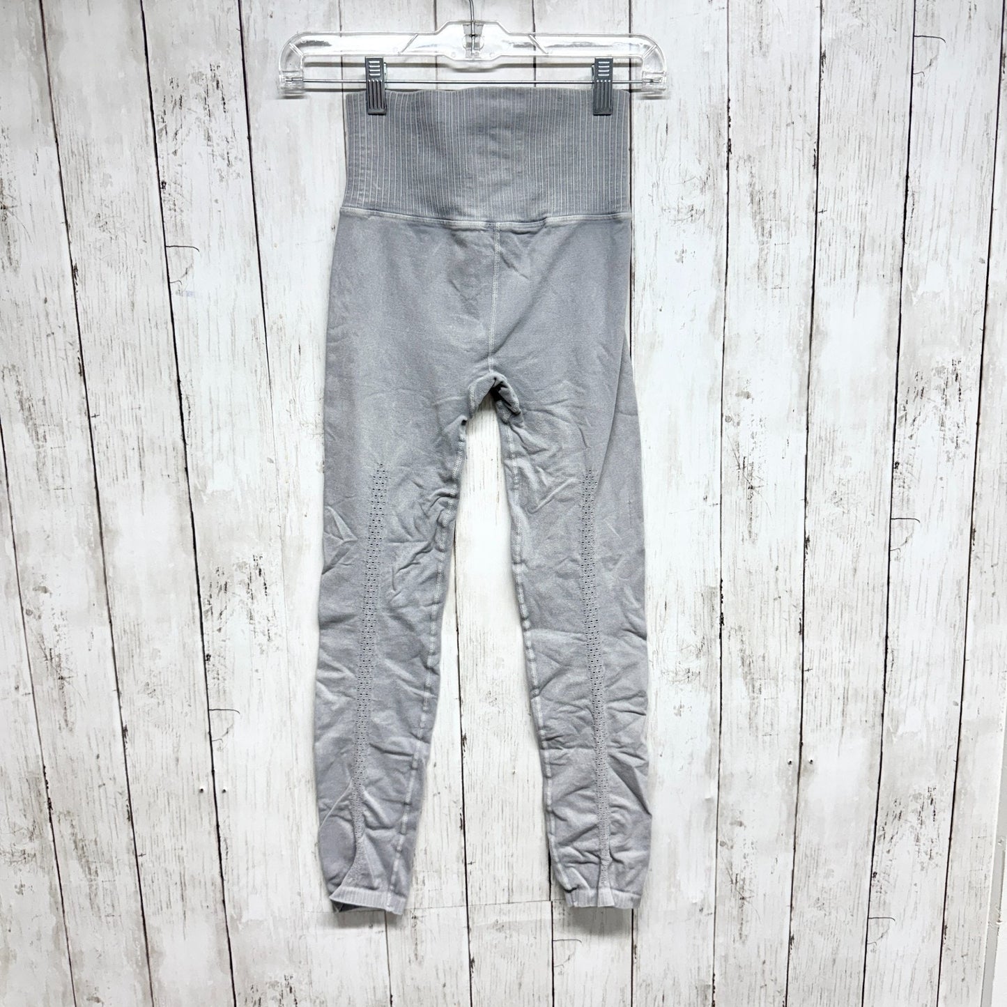 Free People Movement XS Pants Women Light Gray Good Karma Ankle Crop Leggings