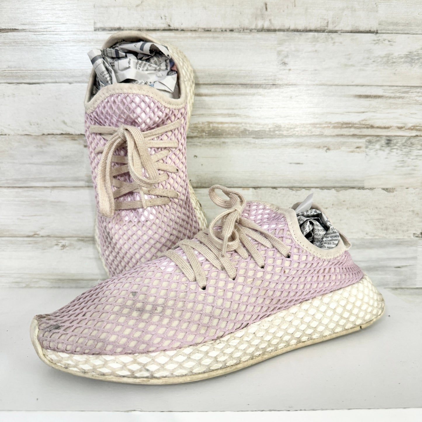 Adidas Originals Womens Deerupt Athletic Sneakers Linen Lilac Purple B37600 SZ 9
