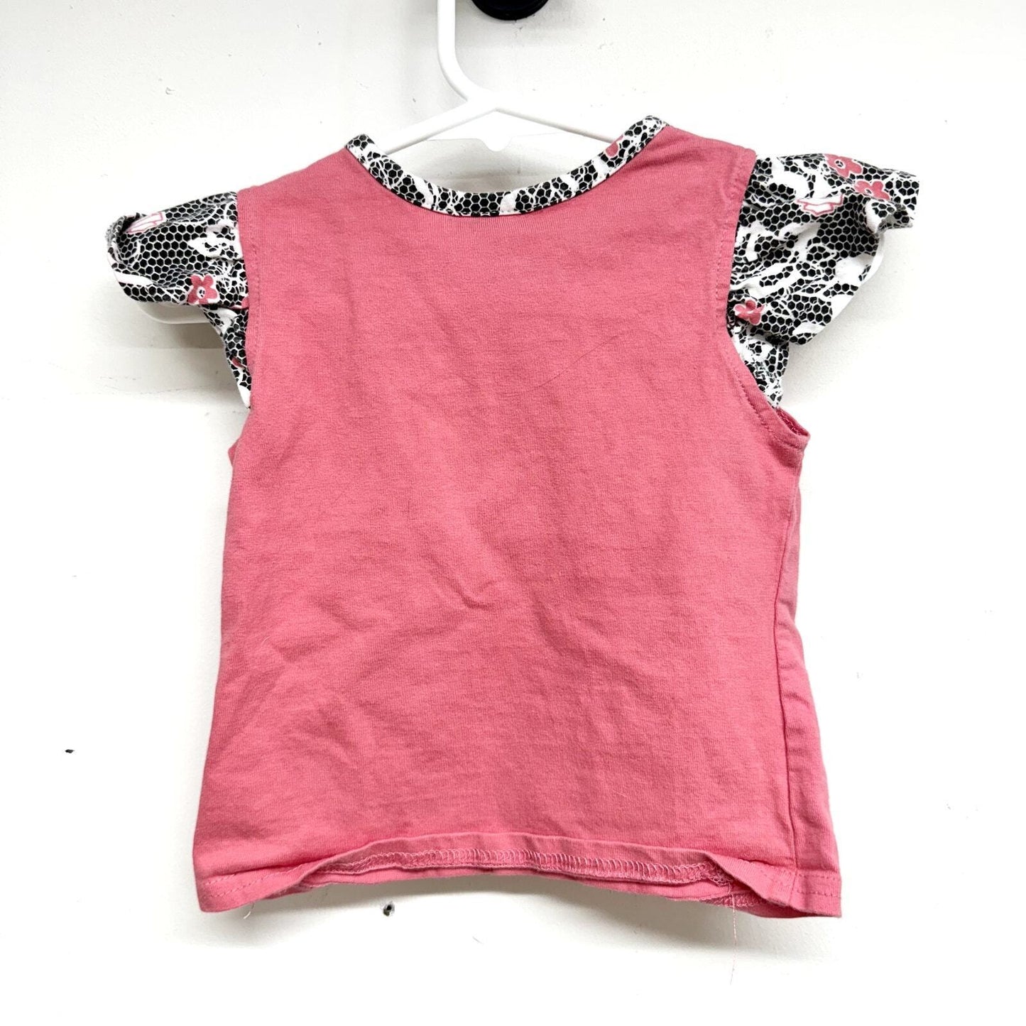 Harley Davidson Mouth Biker Pink Short Sleeve Summer Floral Top 12M
