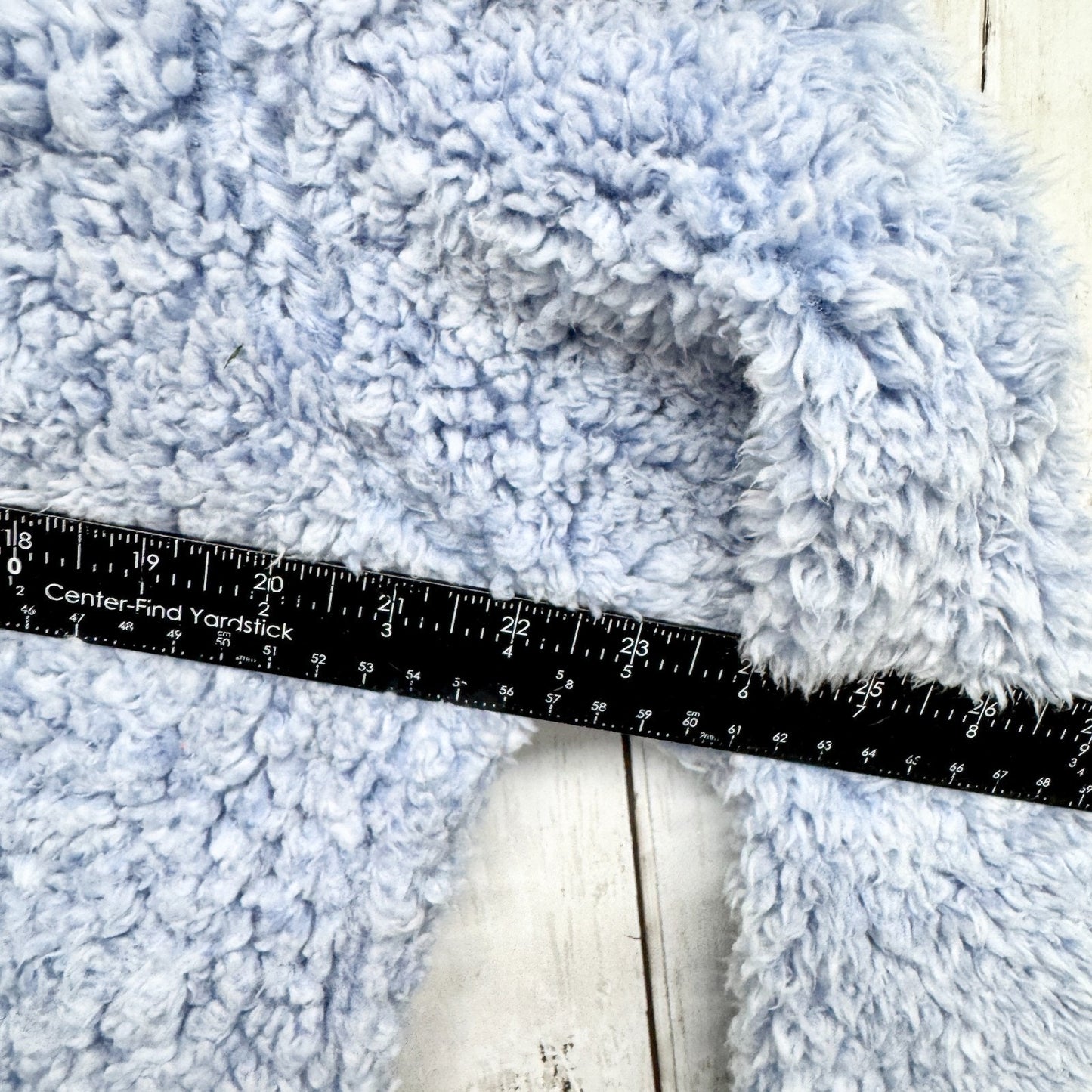 Weatherproof Sweater Women Size Large Blue Sherpa Fleece Quarter Zip Pullover