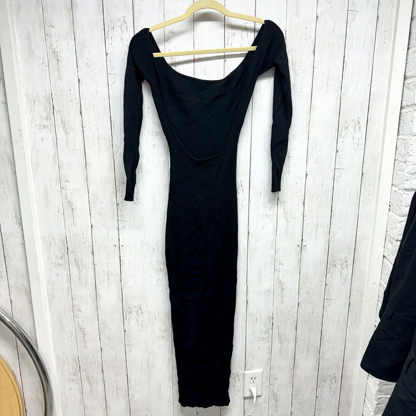 MIPINGE Dress Fashion Nova Women Size XS Bodycon Long Sleeve Black Stretch Knit