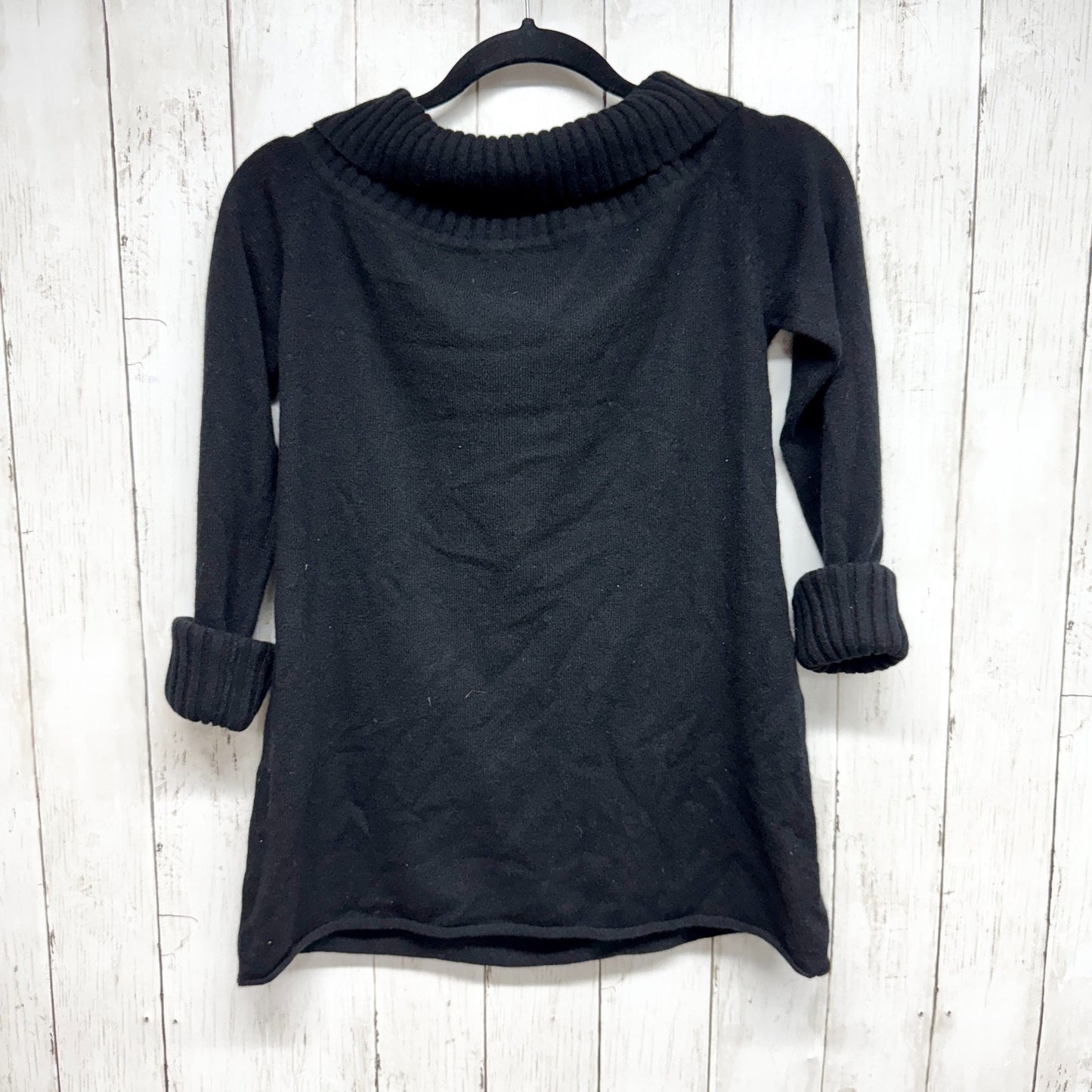 Vintage Walt Disney Sweater Women Sz Medium Black Graphic Long Sleeve Turtleneck
