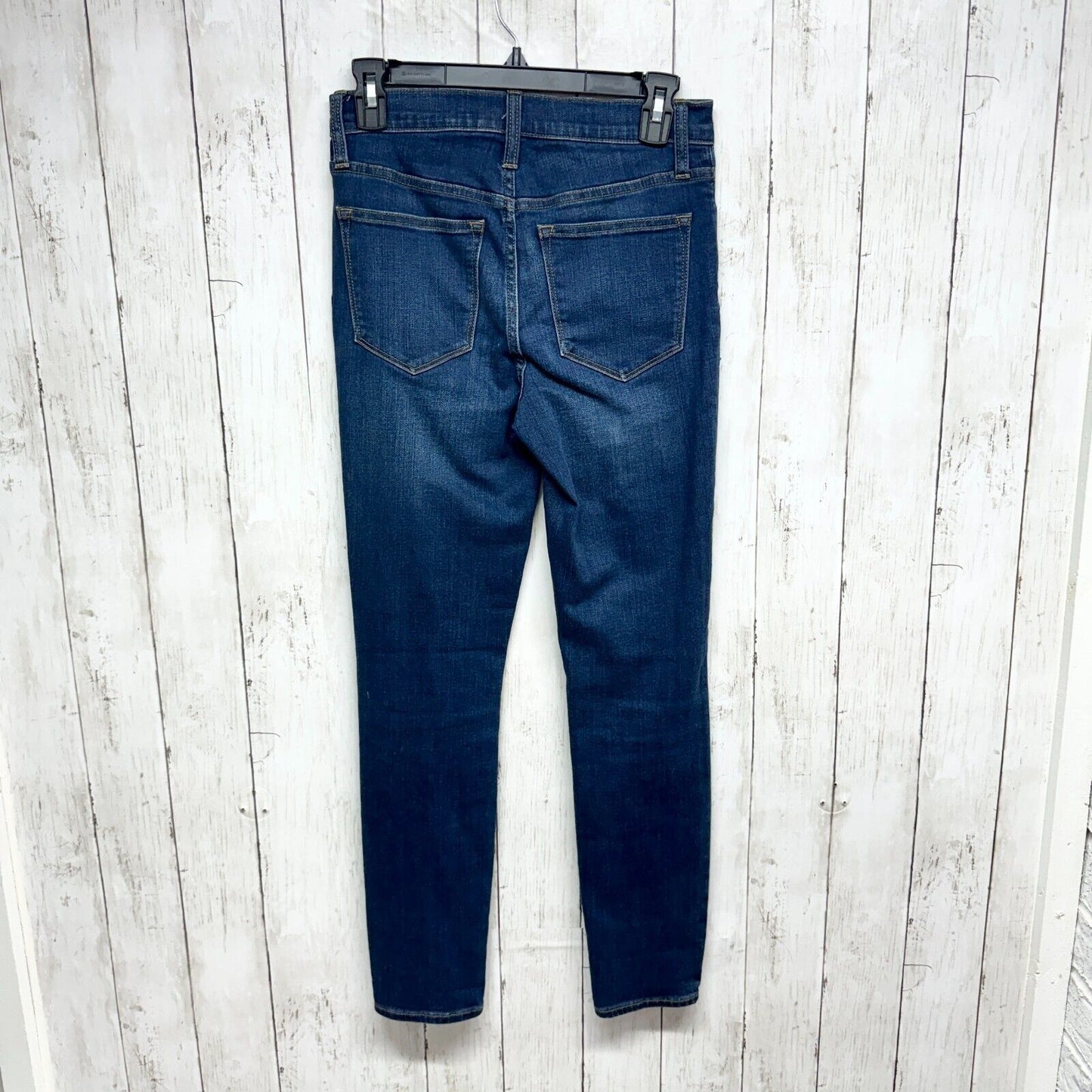J CREW Jeans Women Size 25 9" High Rise Skinny Cotton Dark Blue 5 Pocket