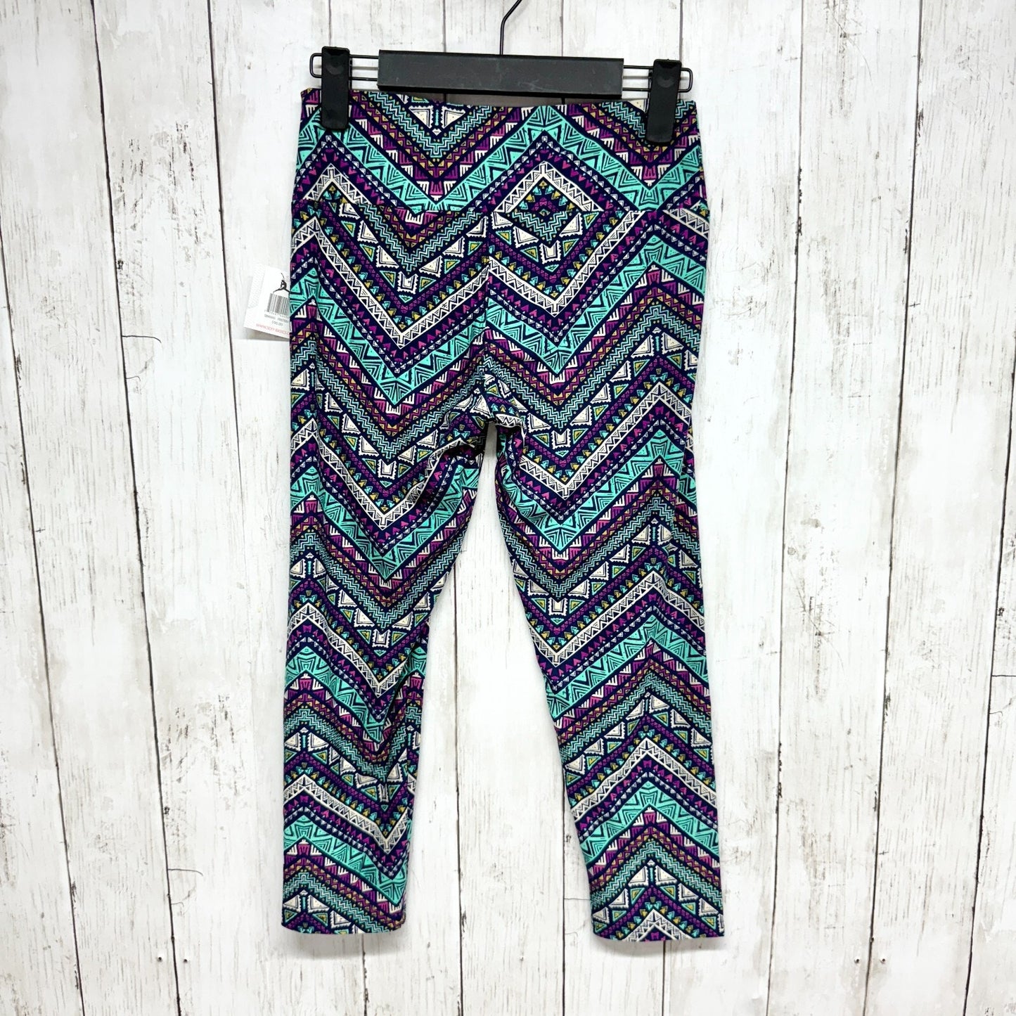 Sexy Basics 24/7 Anywear Pants Women Size Small Aztec Print Leggings Teal NWT
