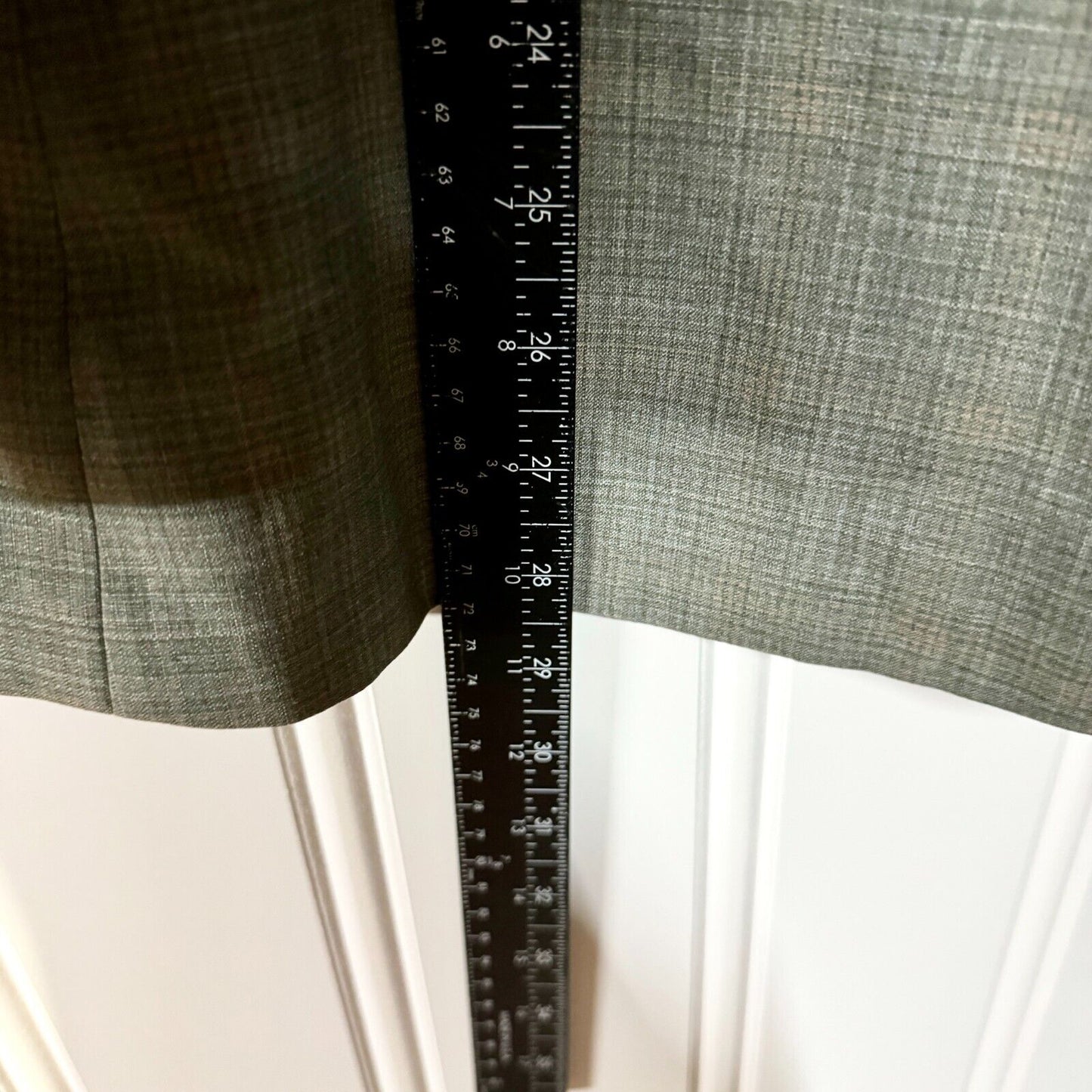 Kasper Blazer Grey Single Breasted Padded Shoulder Lined Pockets Size 12