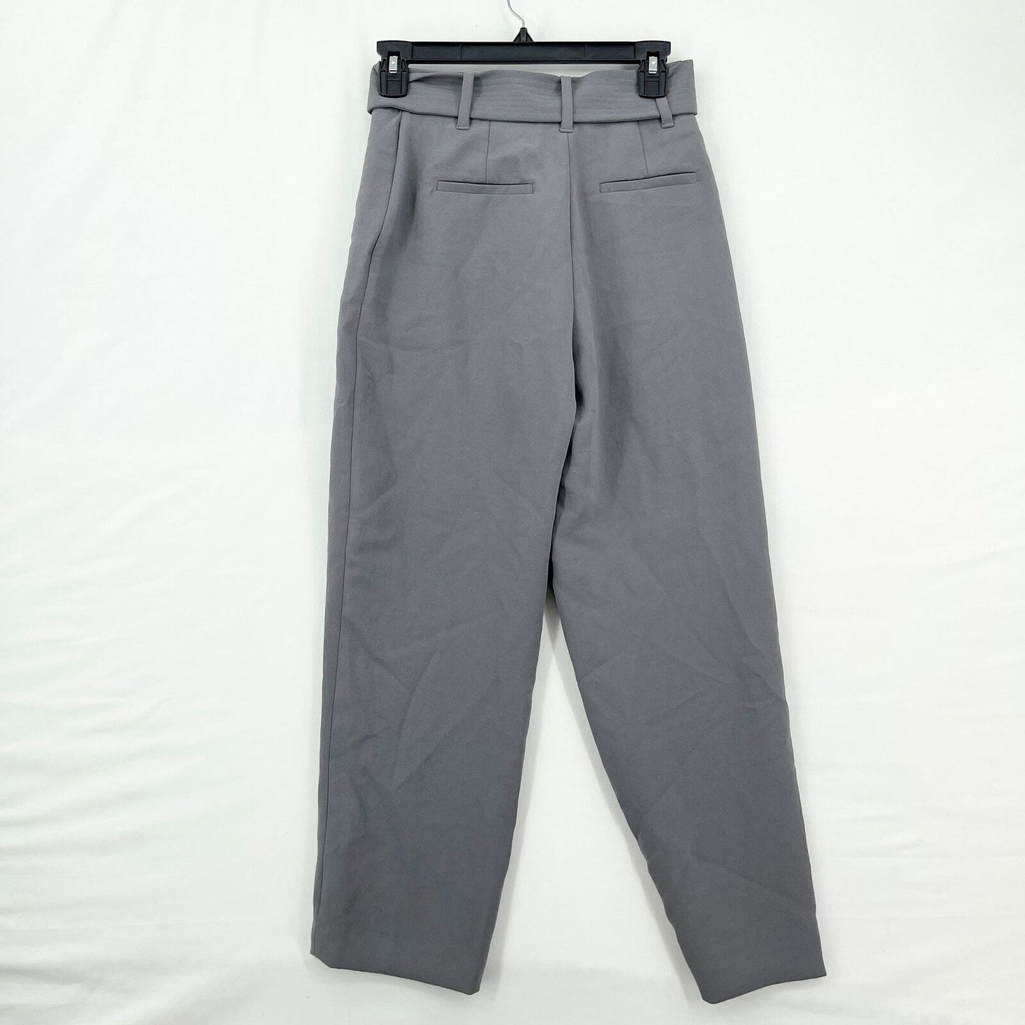 ARTIZIA WILFRED Pants Women Size 0 High Waisted Tie Front Pocket Grey Pocket