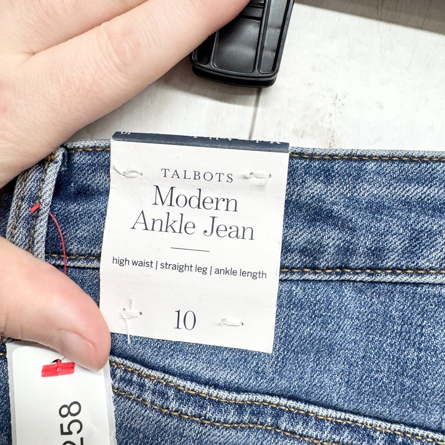 Talbots Pants Women 10 High Waist Straight Leg Modern Ankle Length Denim Jeans