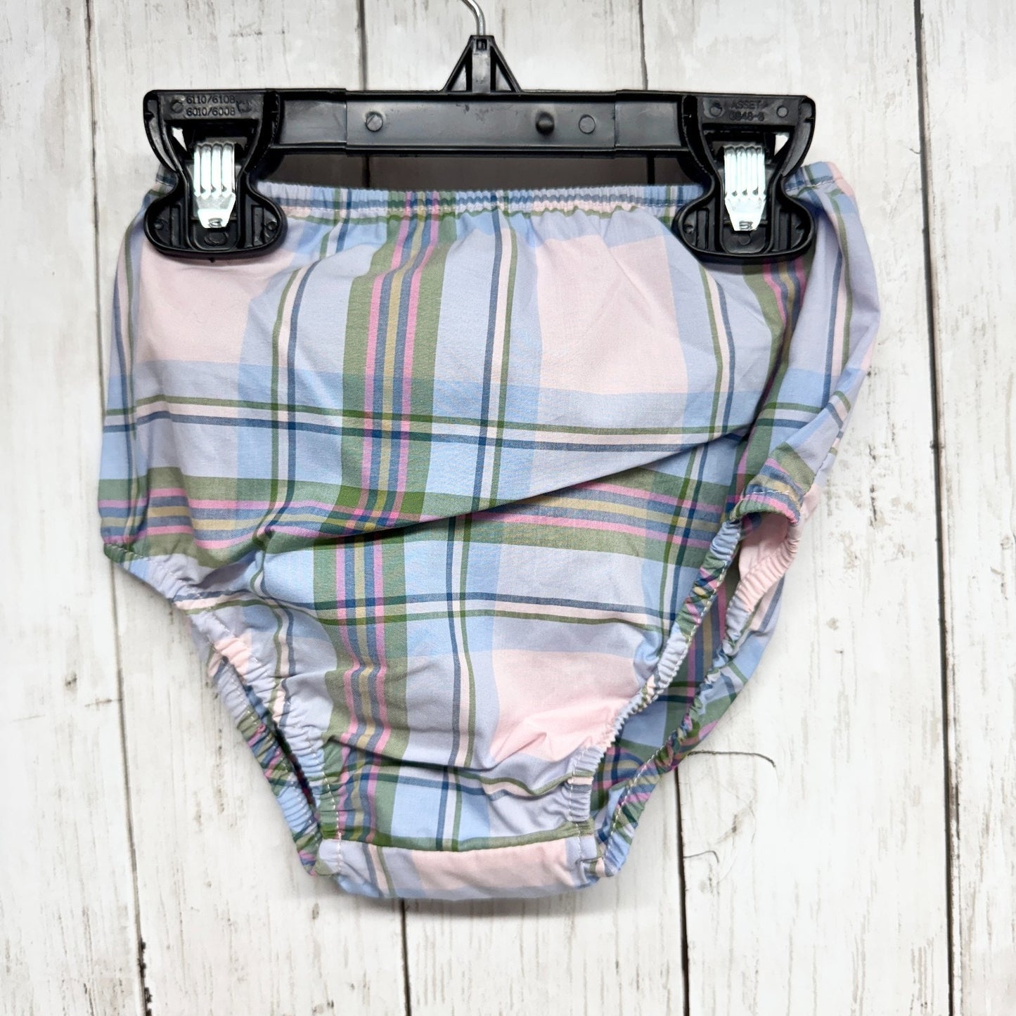 Hill House Bloomer Baby One Size Nap Bloomer Spring Plaid Blue Pink Green NWOT