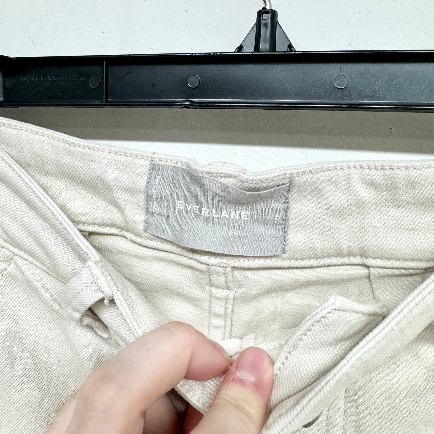 EVERLANE Women High Waisted Ivory The Way-High® Wide Leg Jean Size 6