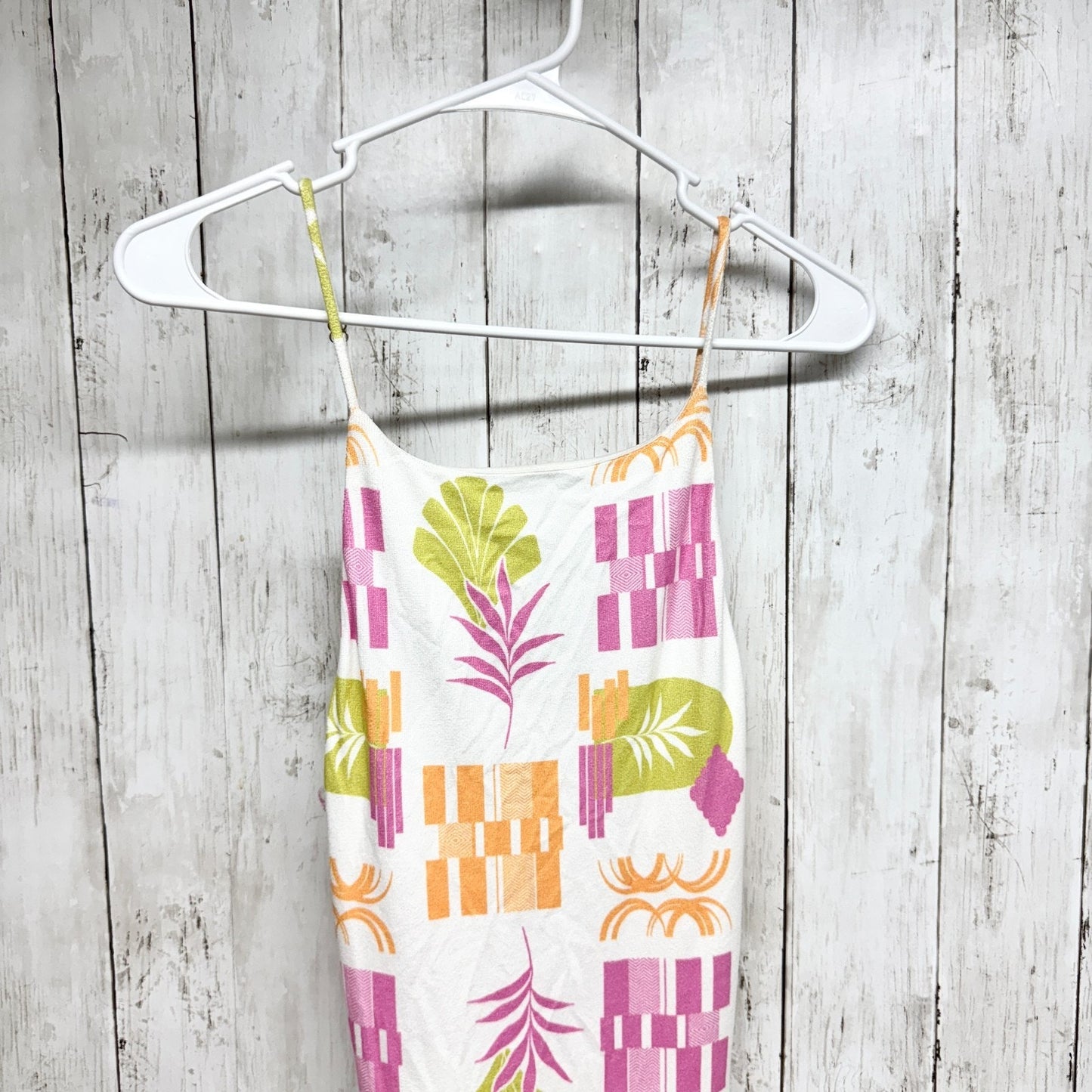 Le Lis Dress Women Size XS Tropical Print Adjustable Spaghetti Strap Maxi NWT