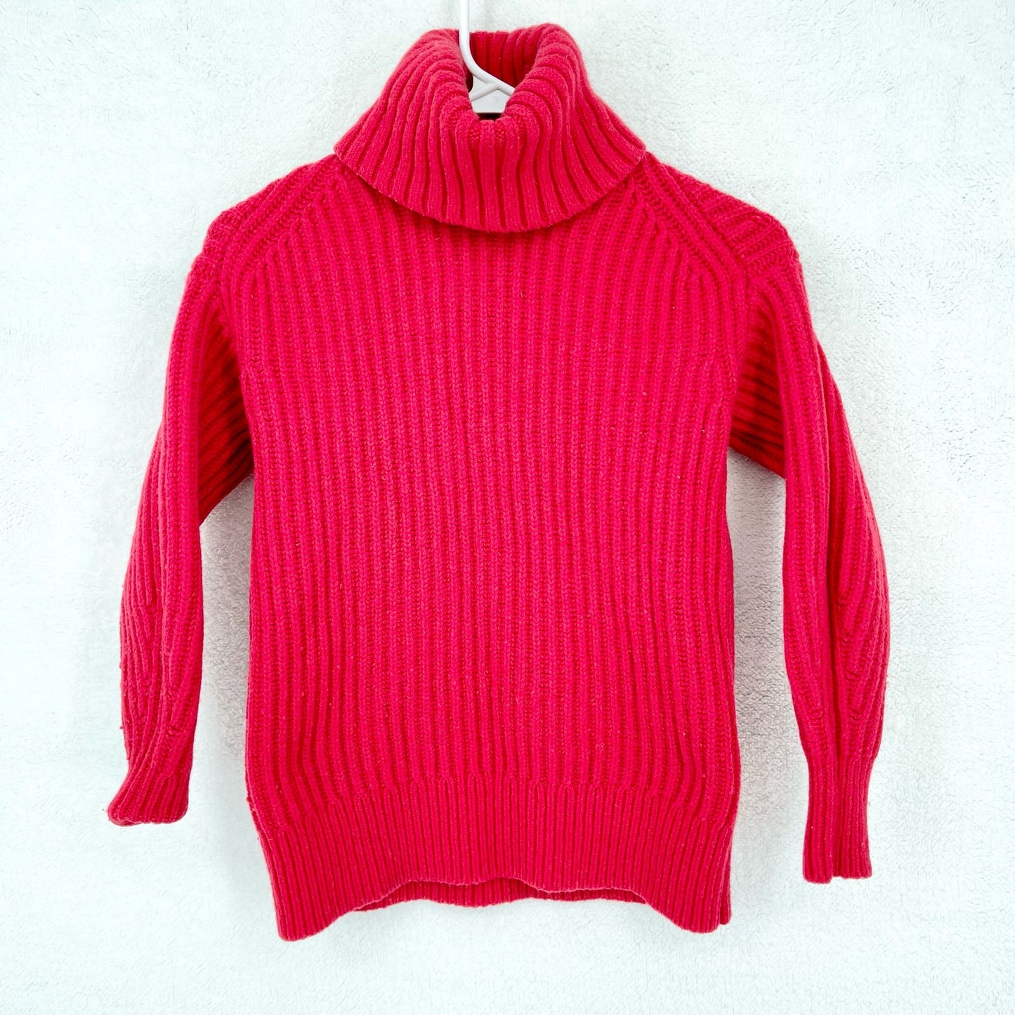 Everlane Women's Red 100% Wool Knit Ribbed Turtleneck Sweater Size XS