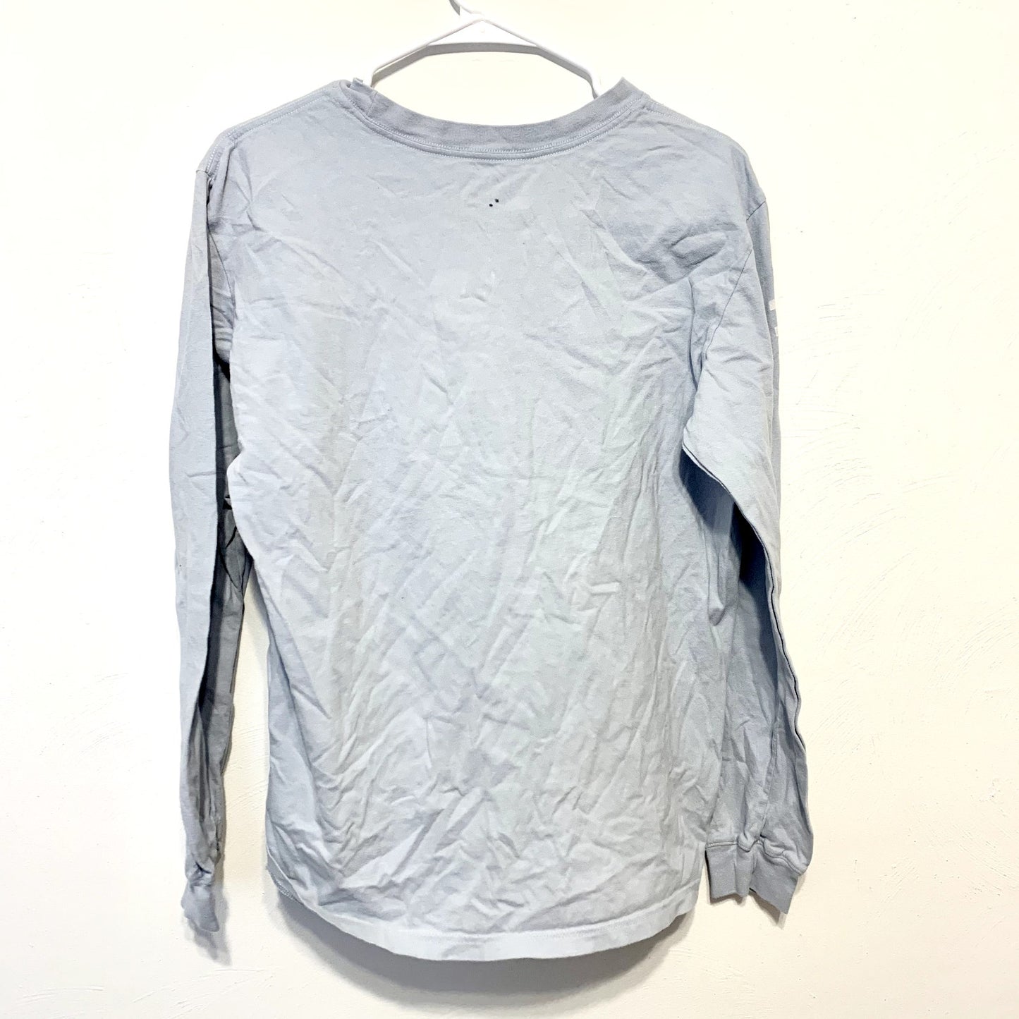 THE NORTH FACE Shirt Men Size M Blue Graphic Long Sleeve Crewneck Logo Cotton