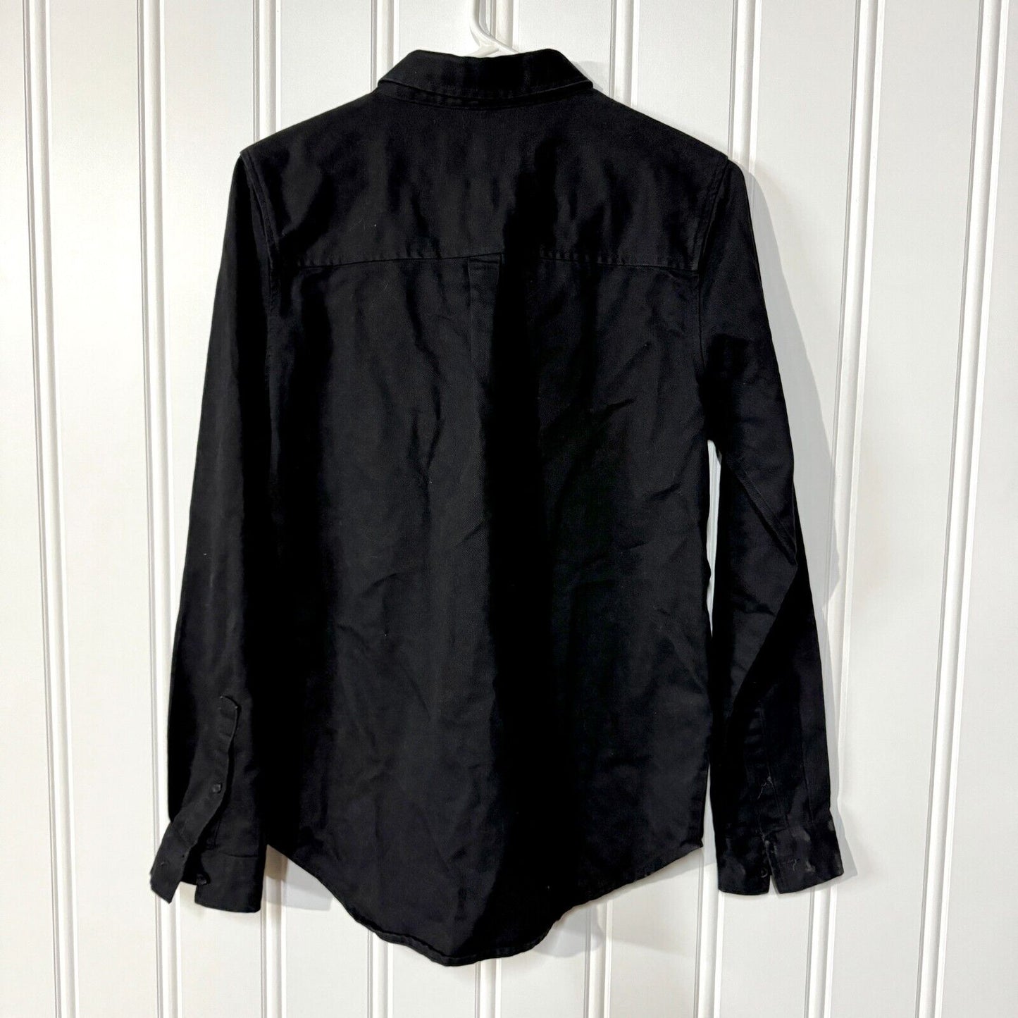 Native Youth Black Rugged Cotton Long Sleeve Casual Button Down Size Small