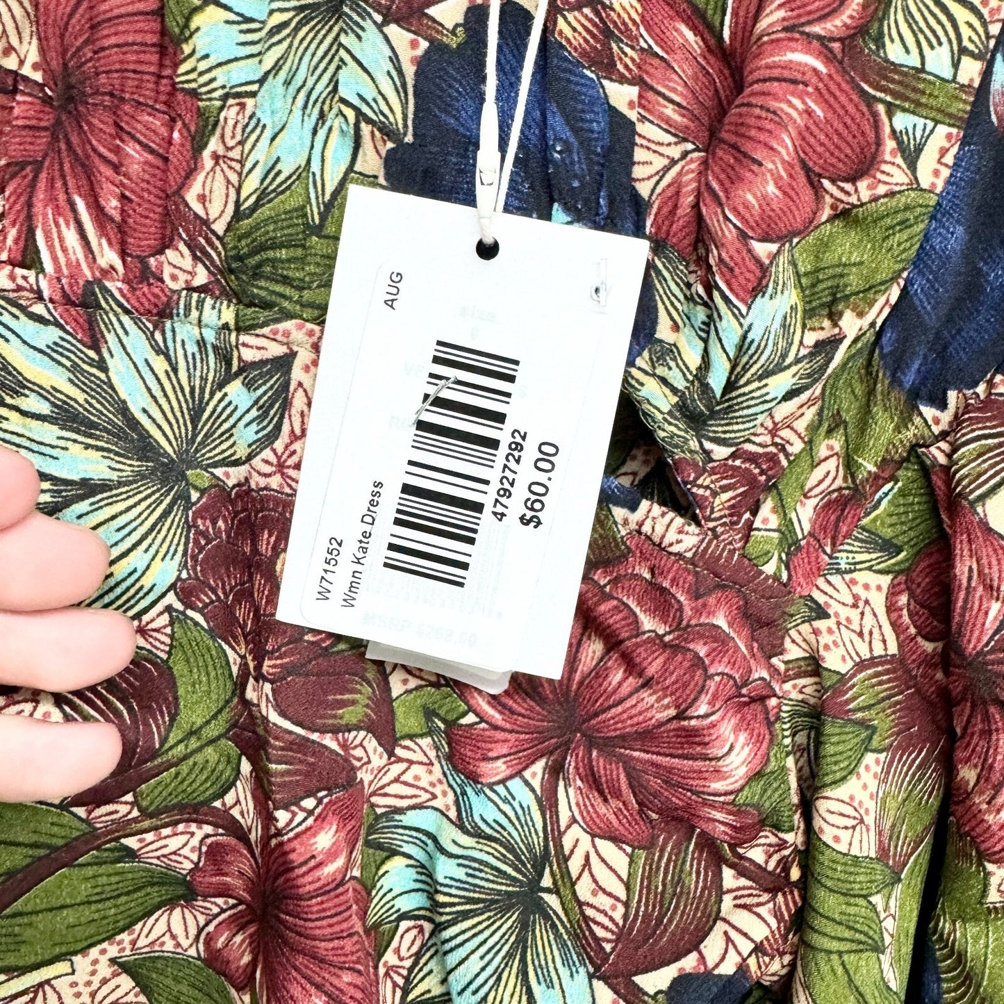 Walter Baker Size 0 Verlee Puff Long Sleeve Floral Ruched Dress NWT Royal Garden
