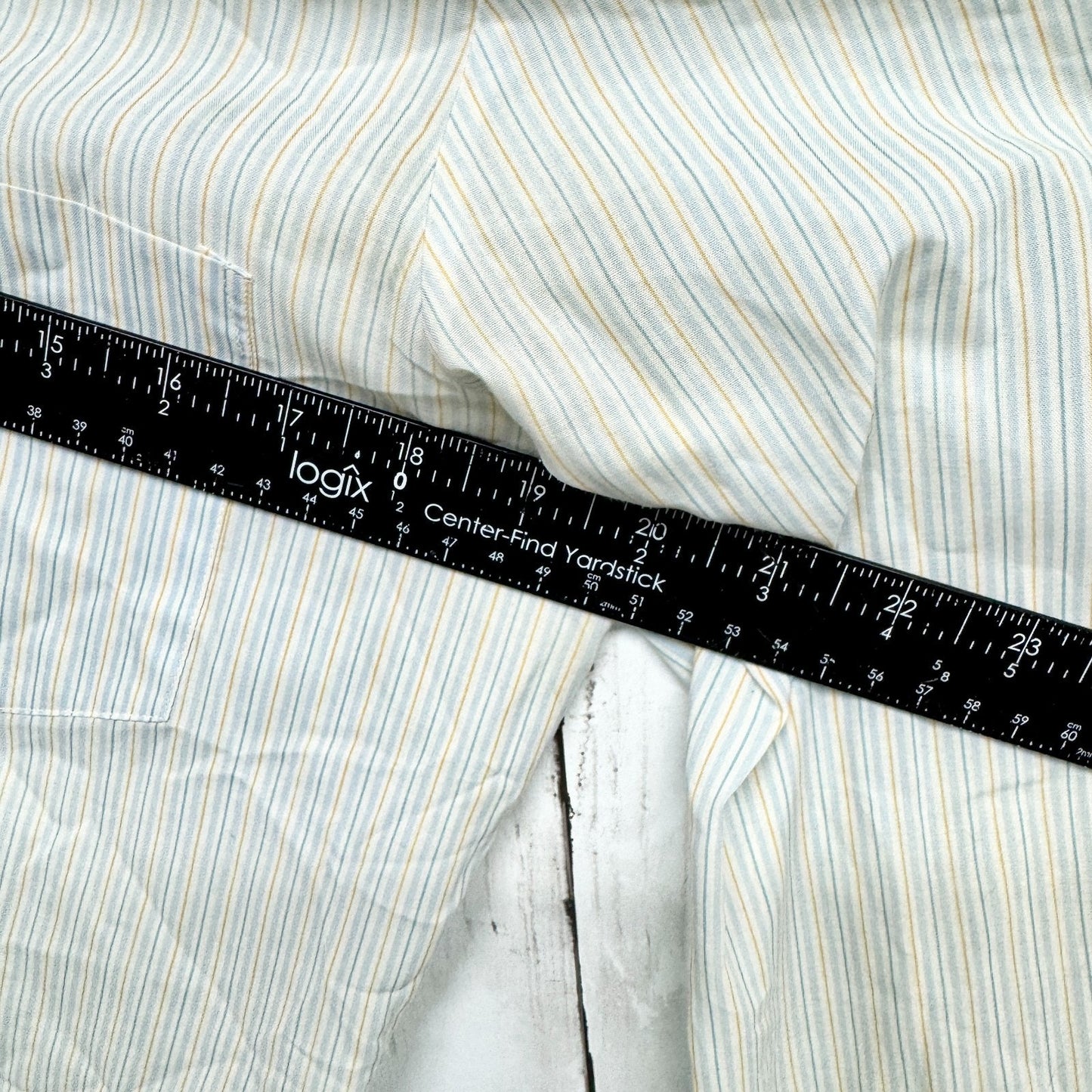 Vintage Nichols Top Men Size 14 1/2 32/33 Stripe Long Sleeve Button Down Shirt