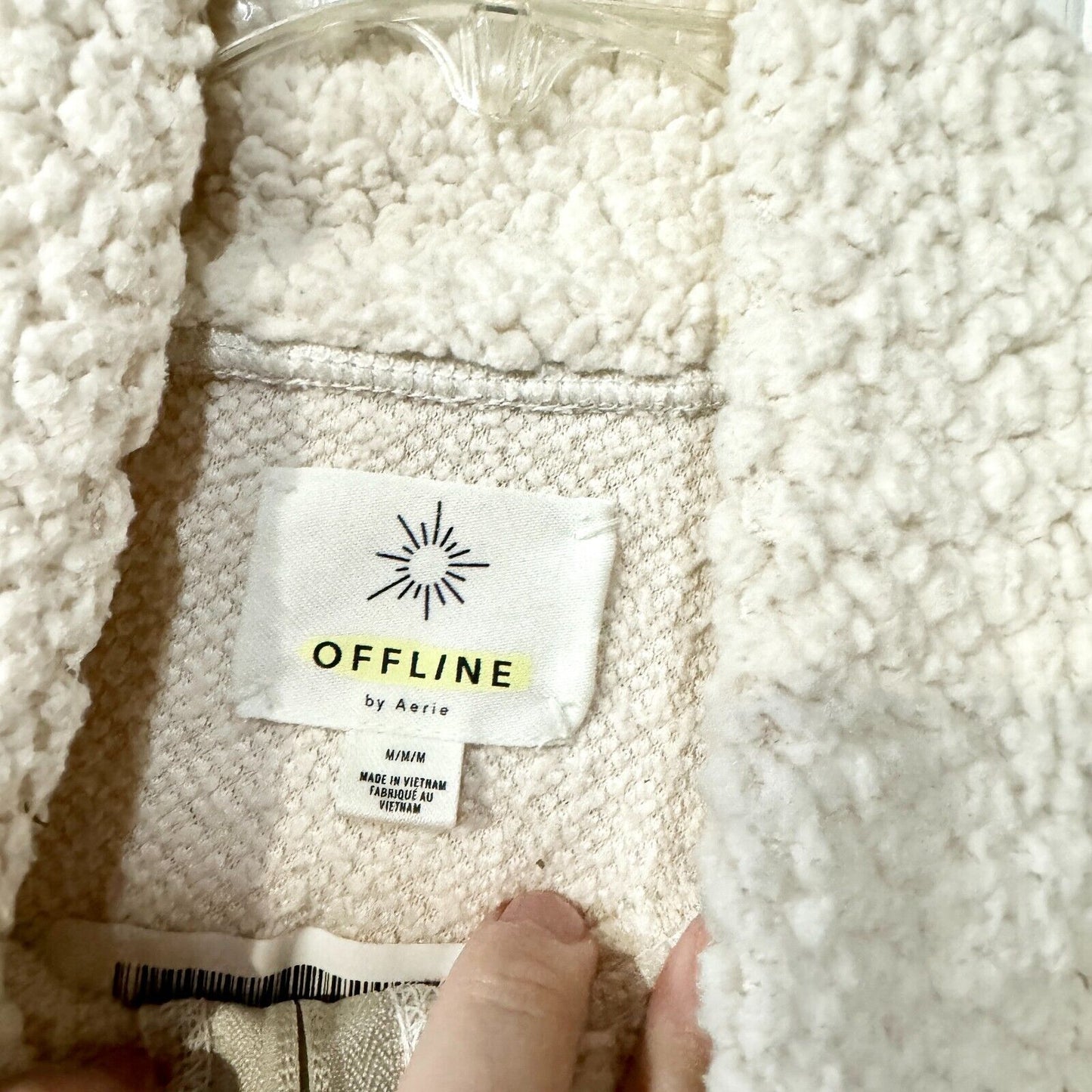 Aerie Offline Long Sleeve Collared 1/4 Zip Fleece Sherpa Sweater Size Medium