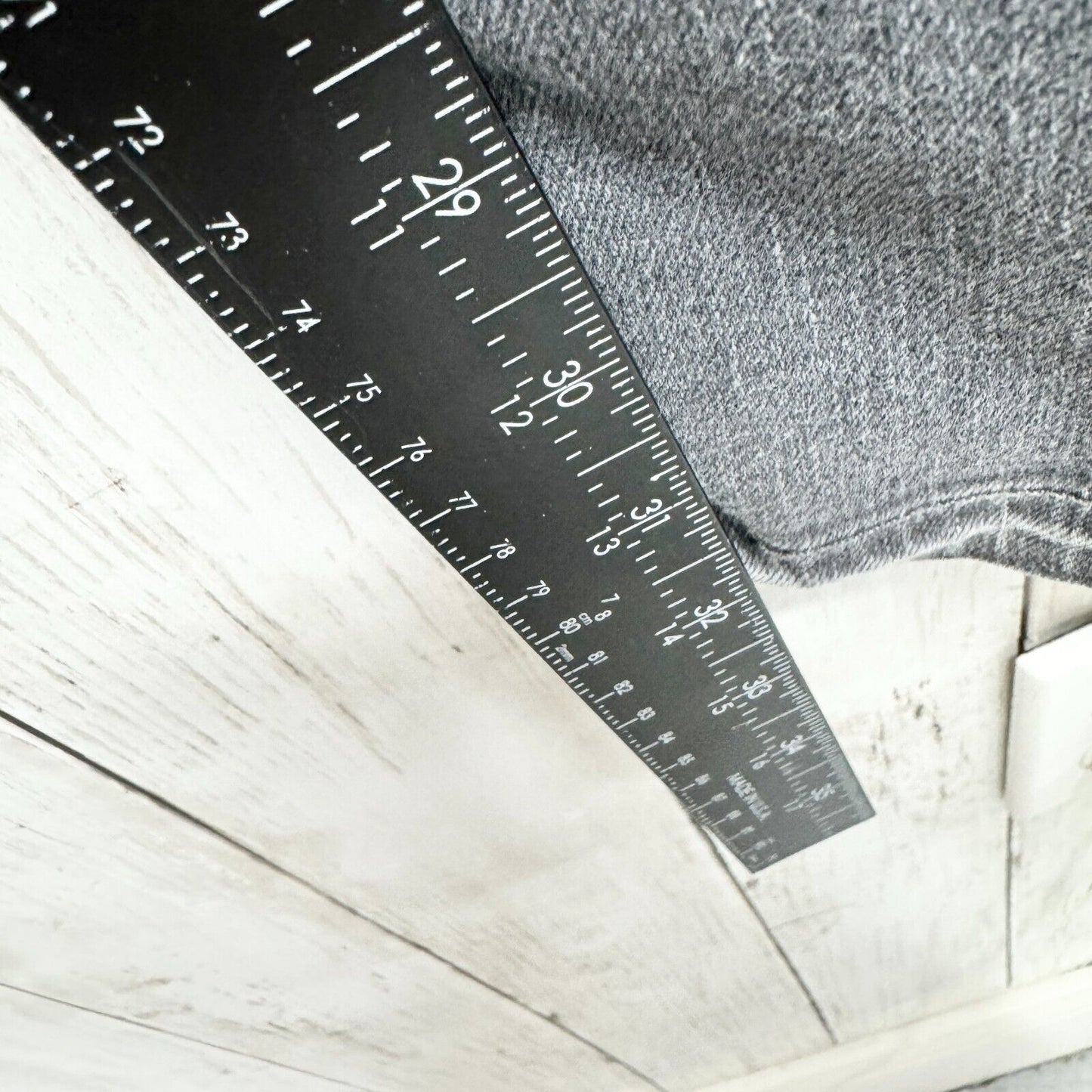 7 For All Mankind Mid Rise Grey Washed Straight Leg Jeans Size 33/14