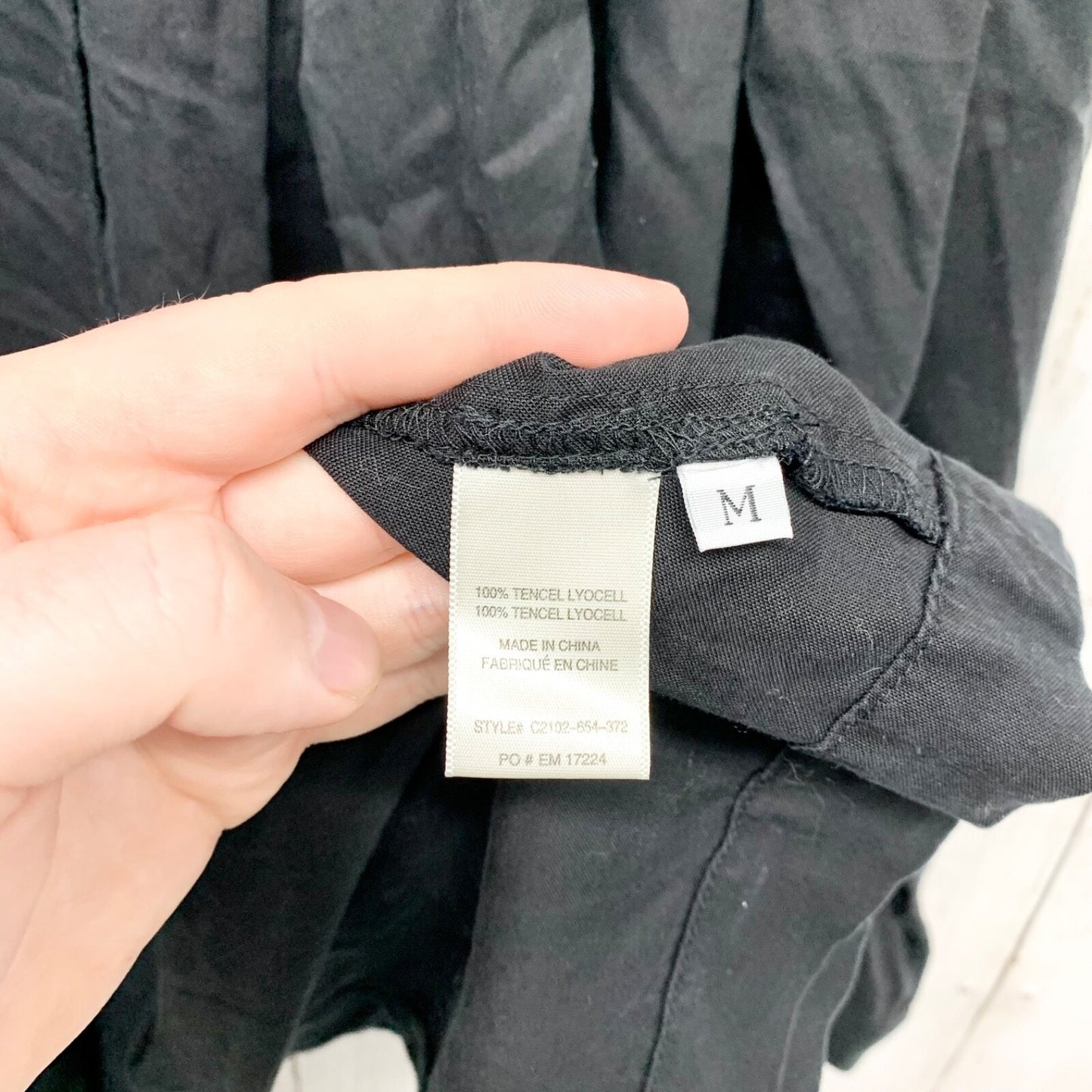 Cloth & Stone Jacket Women Size Medium Collared Split Back Trench Black Everyday