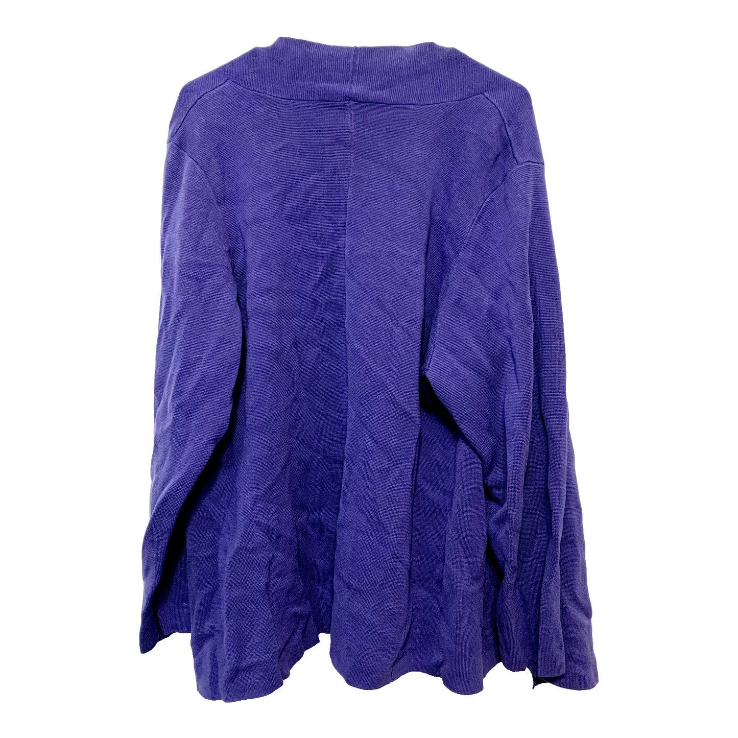 EILEEN FISHER Sweater XL Midnight Silk /Organic Cotton Interlock Shawl Collar