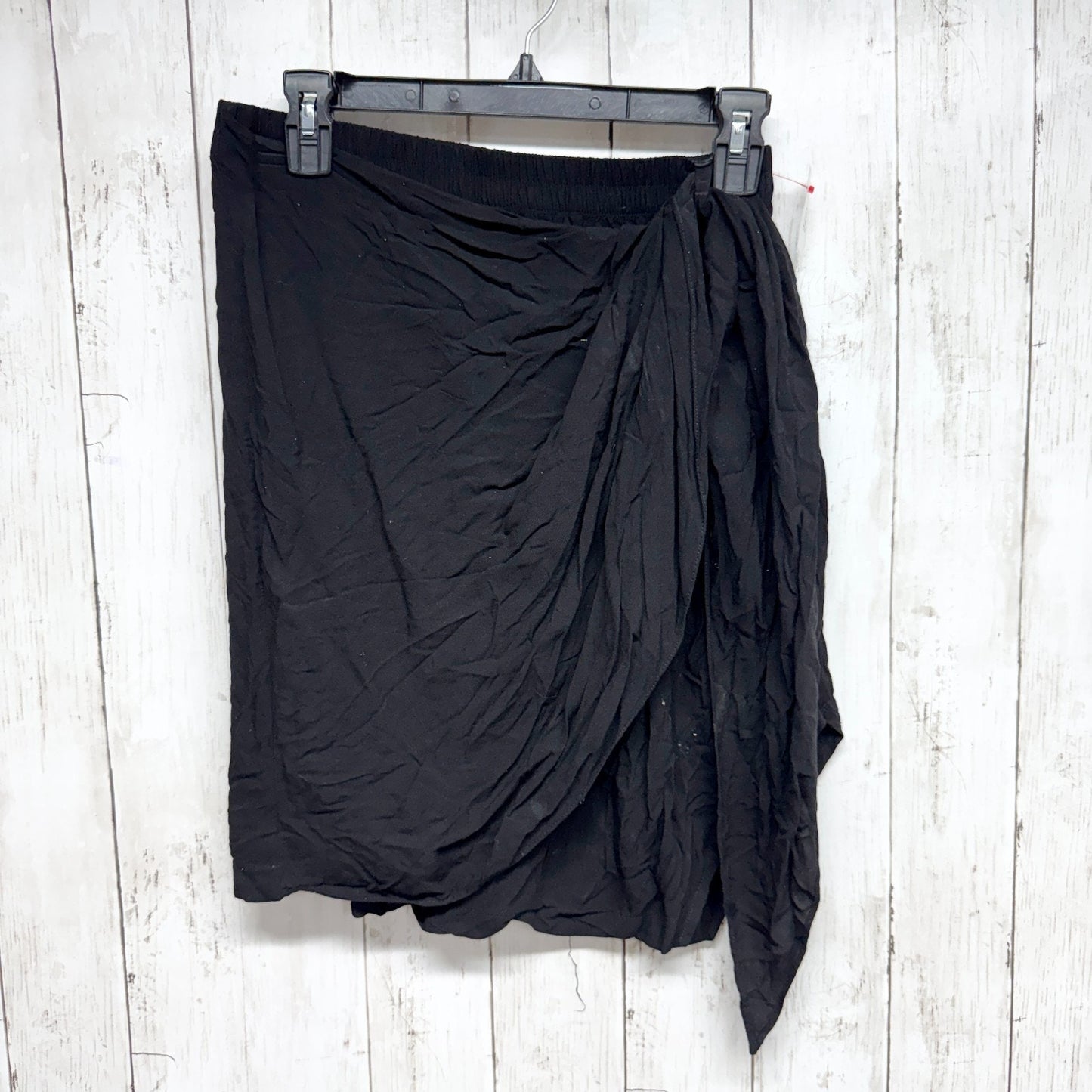 Oak Skirt Women Size 2 Black Crepe Side Tie Mini Elastic Waist Casual Beach Swim