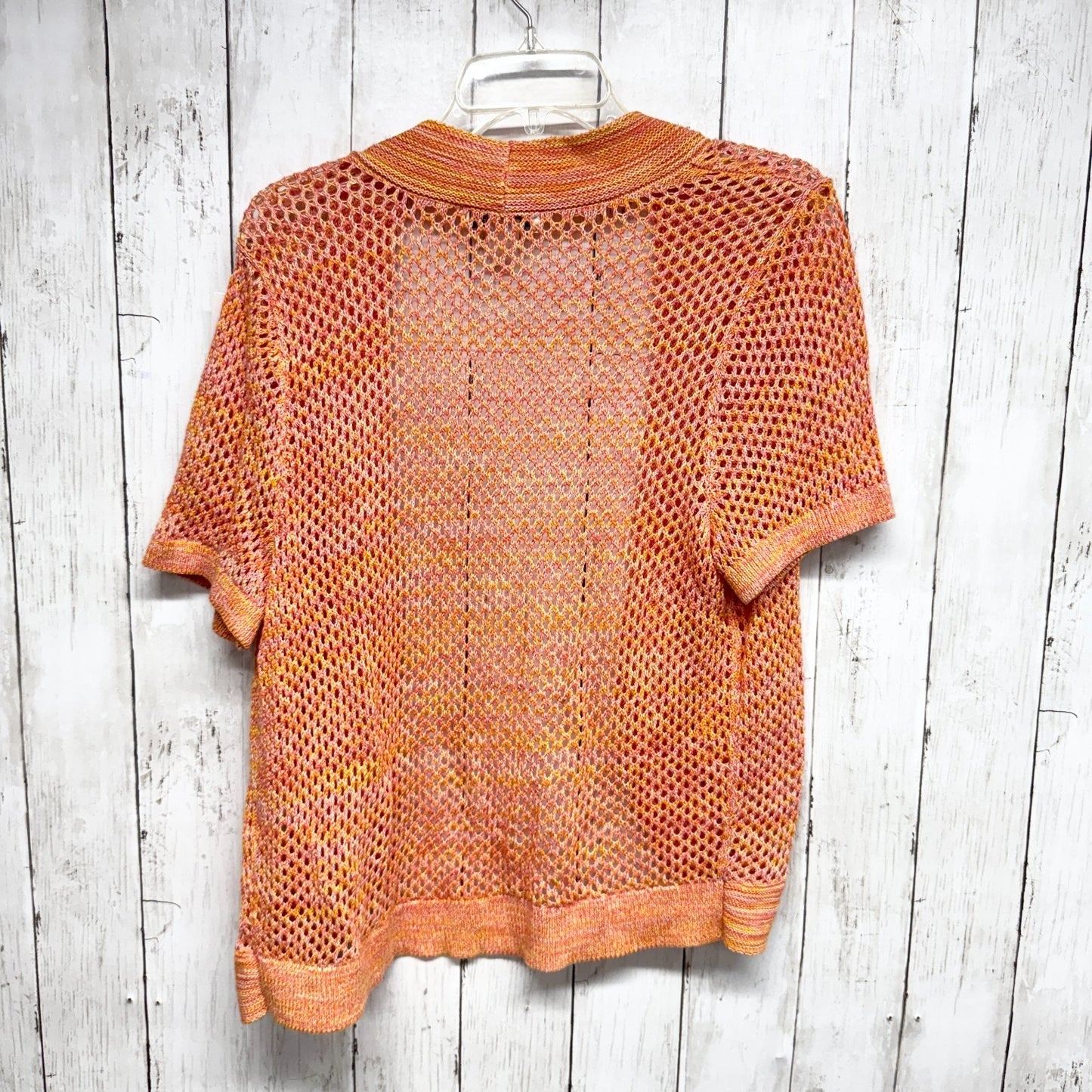 Christopher & Banks Sweater Women Size Large Open Knit Short Sleeve Cardigan