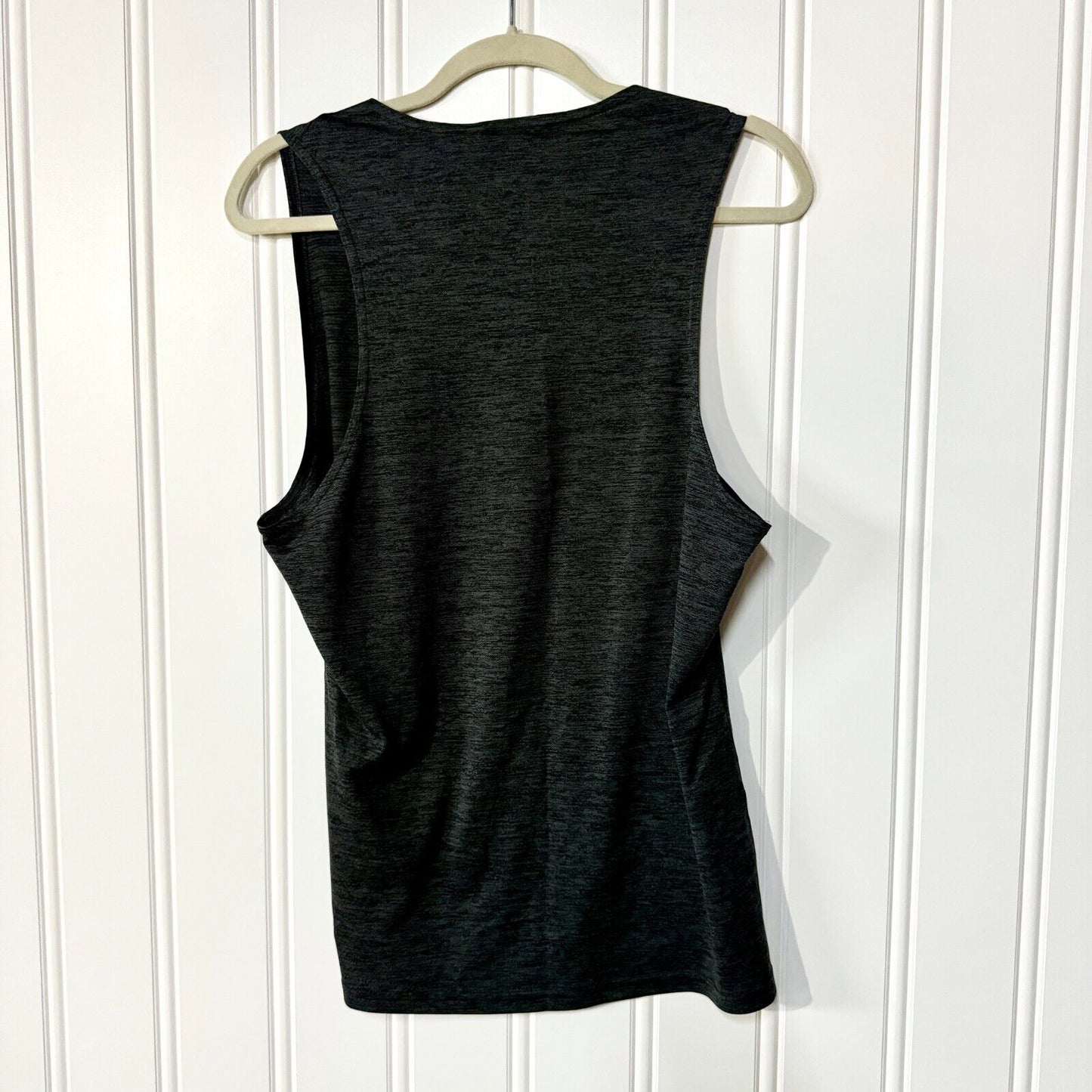 Gymshark Grey/Black Spandex Cotton Slim Fit Muscle Tank Size Medium