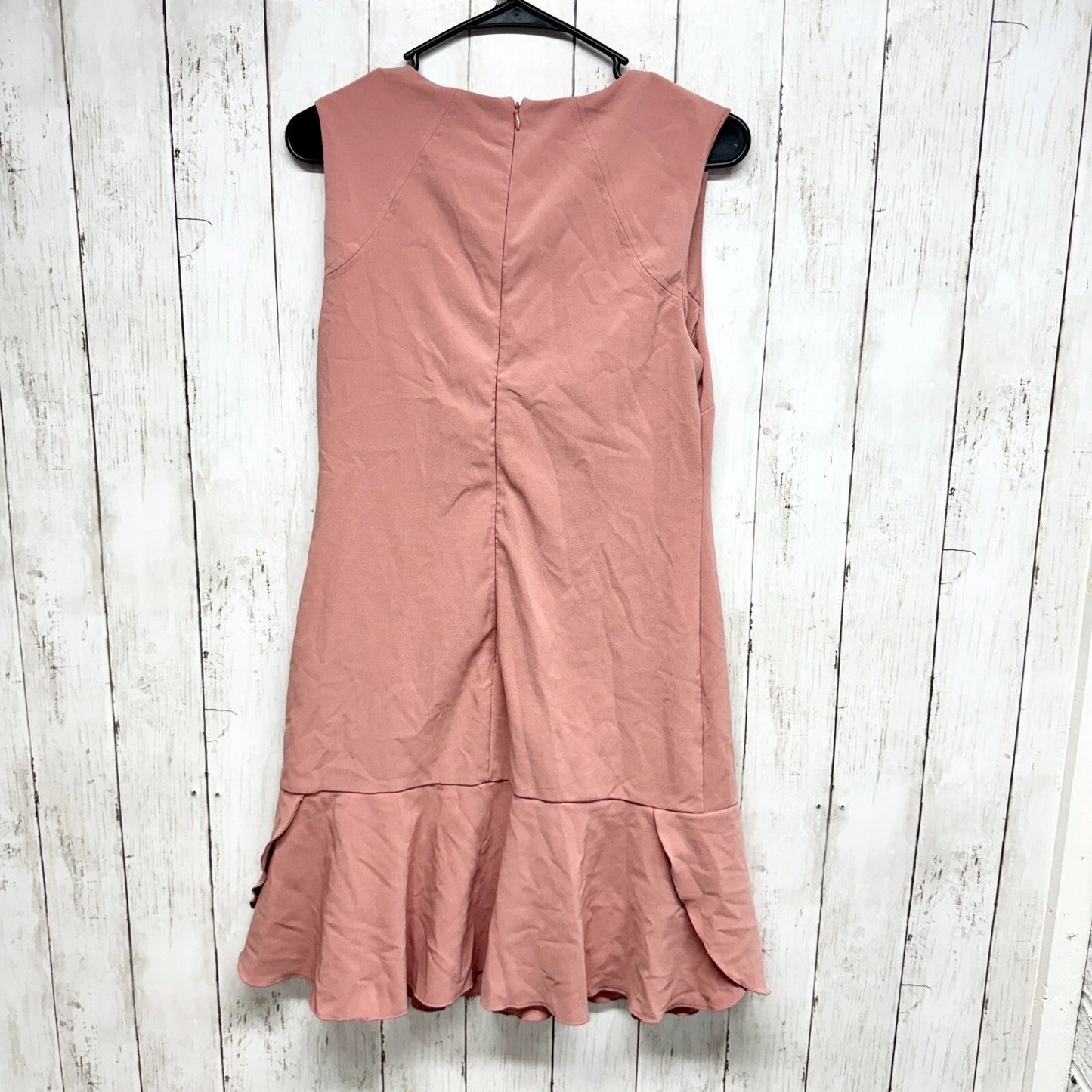 Lark & Ro Dress Women's Sz 2 Sleeveless V-Neck Laser Cut Scuba Flare Mini Pink