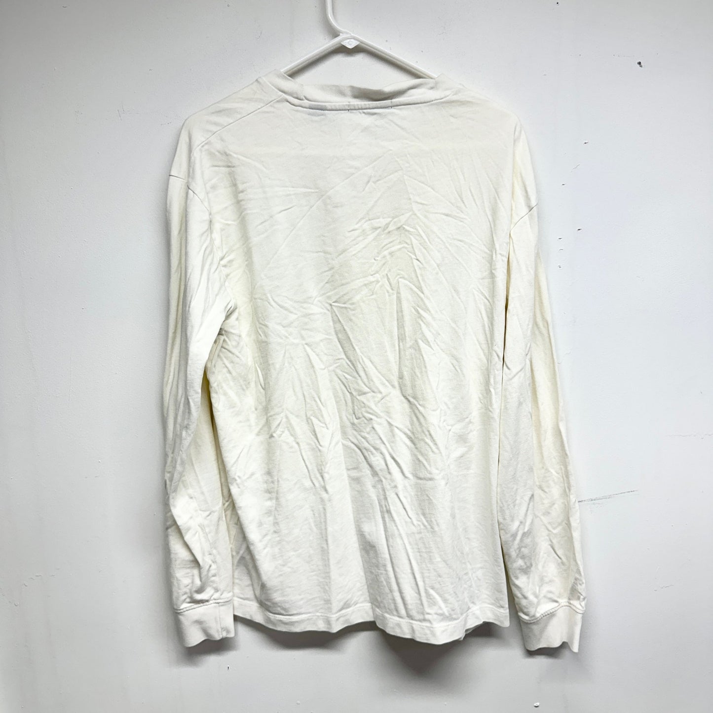 SCOTCH & SODA Mens Cream Long Sleeve Organic Cotton Artwork T Shirt Size Large