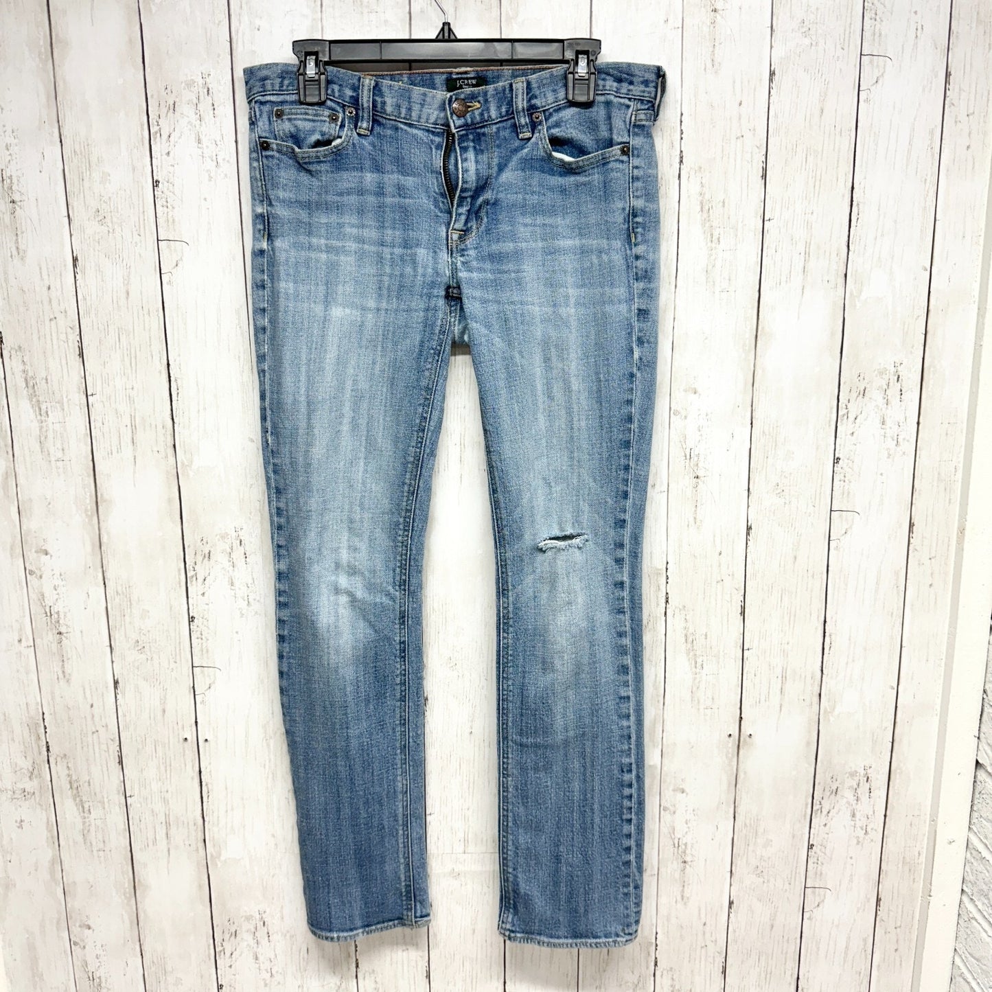 Y2K J. Crew Jeans Women Size 30 Light Wash Stretch Slim Straight 5-Pocket Design