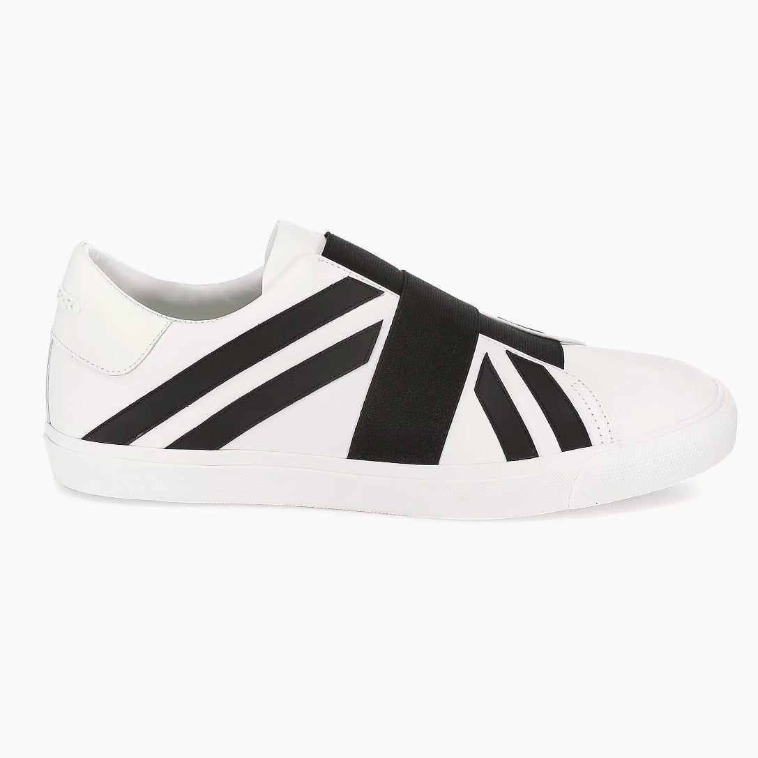 Burberry Youth Kids White Cedbury Brit Flag Leather Sneakers 35 Size 2.5 10-11Y