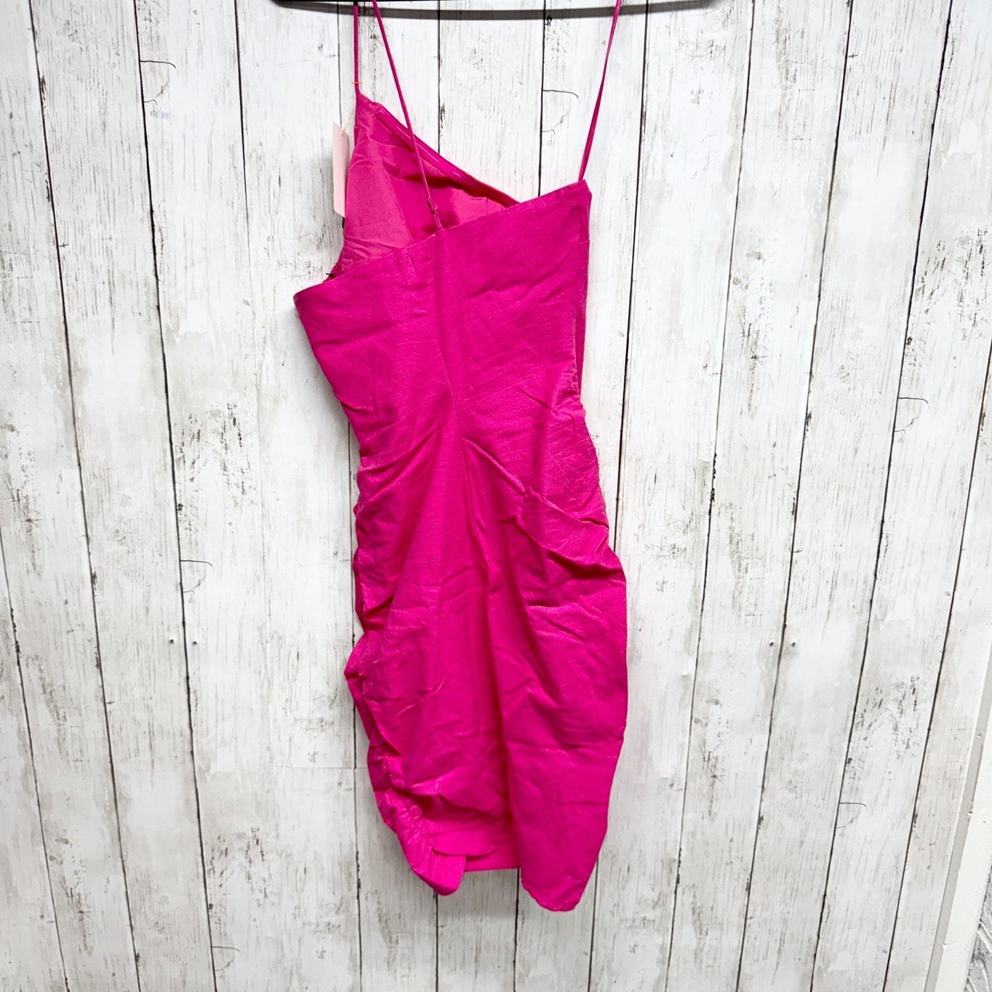 Edition Express Dress Women Size XXS Pink Asymmetric Side Rouch Sleeveless Mini