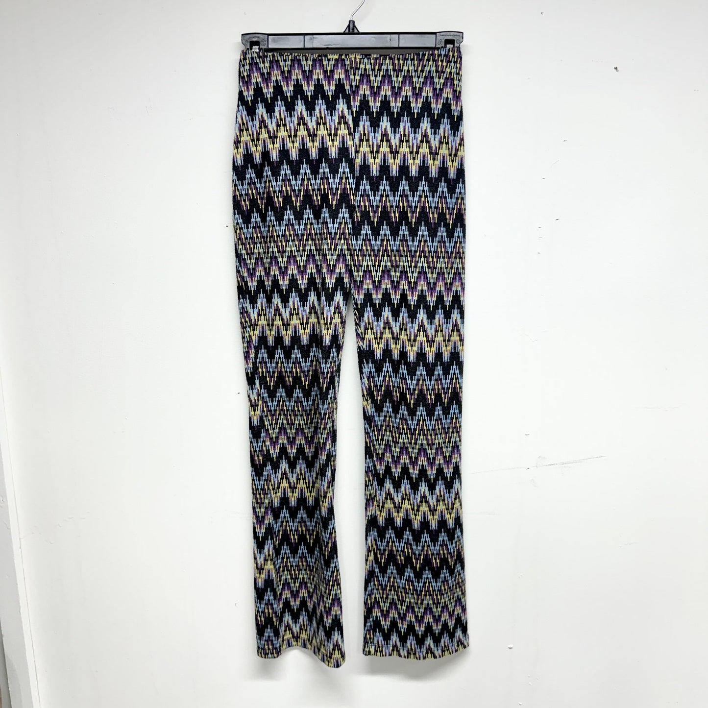 Urban Outfitters Women Abstract Multi Color Zig Zag Flare Pull On Pant XS