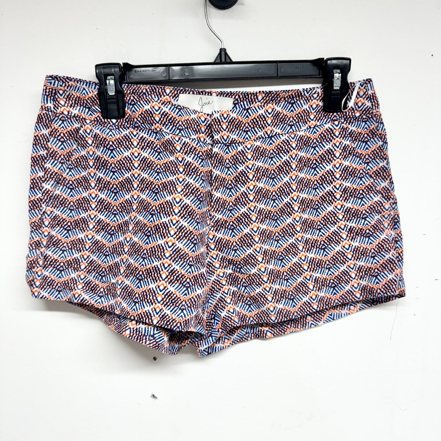JOIE Women Orange & Blue Merci Printed Linen & Silk Blend Mini Shorts Size 4