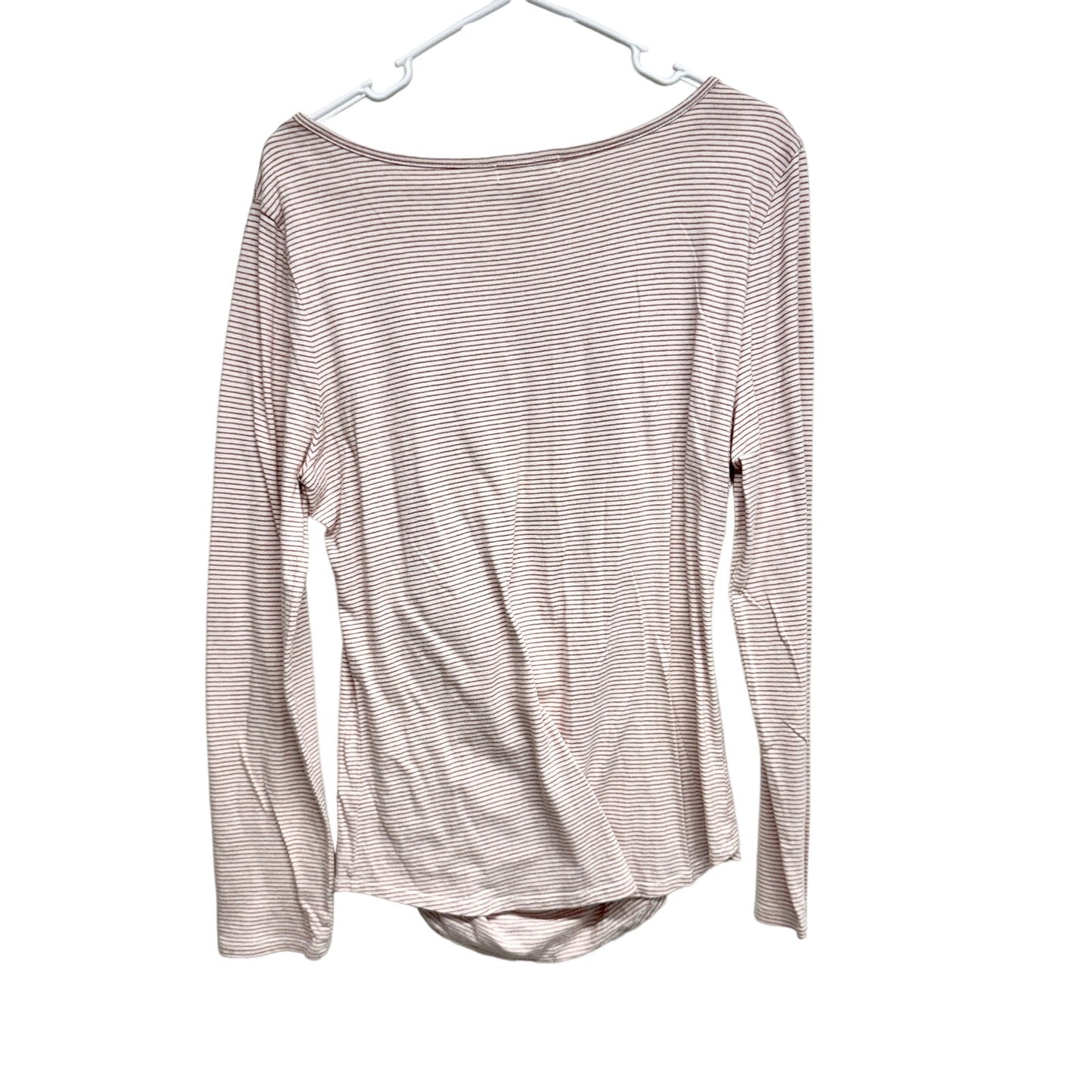 Sundance Women's Catalog Princess Ruched Striped Long Sleeve Top Size Large