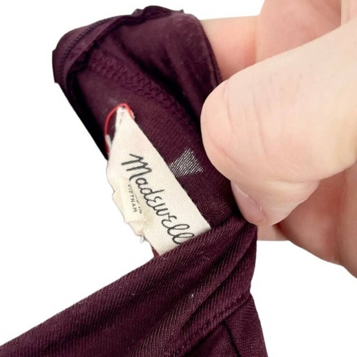 Madewell Halter Neck Long Sleeve Eggplant Choker Blouse Size Medium