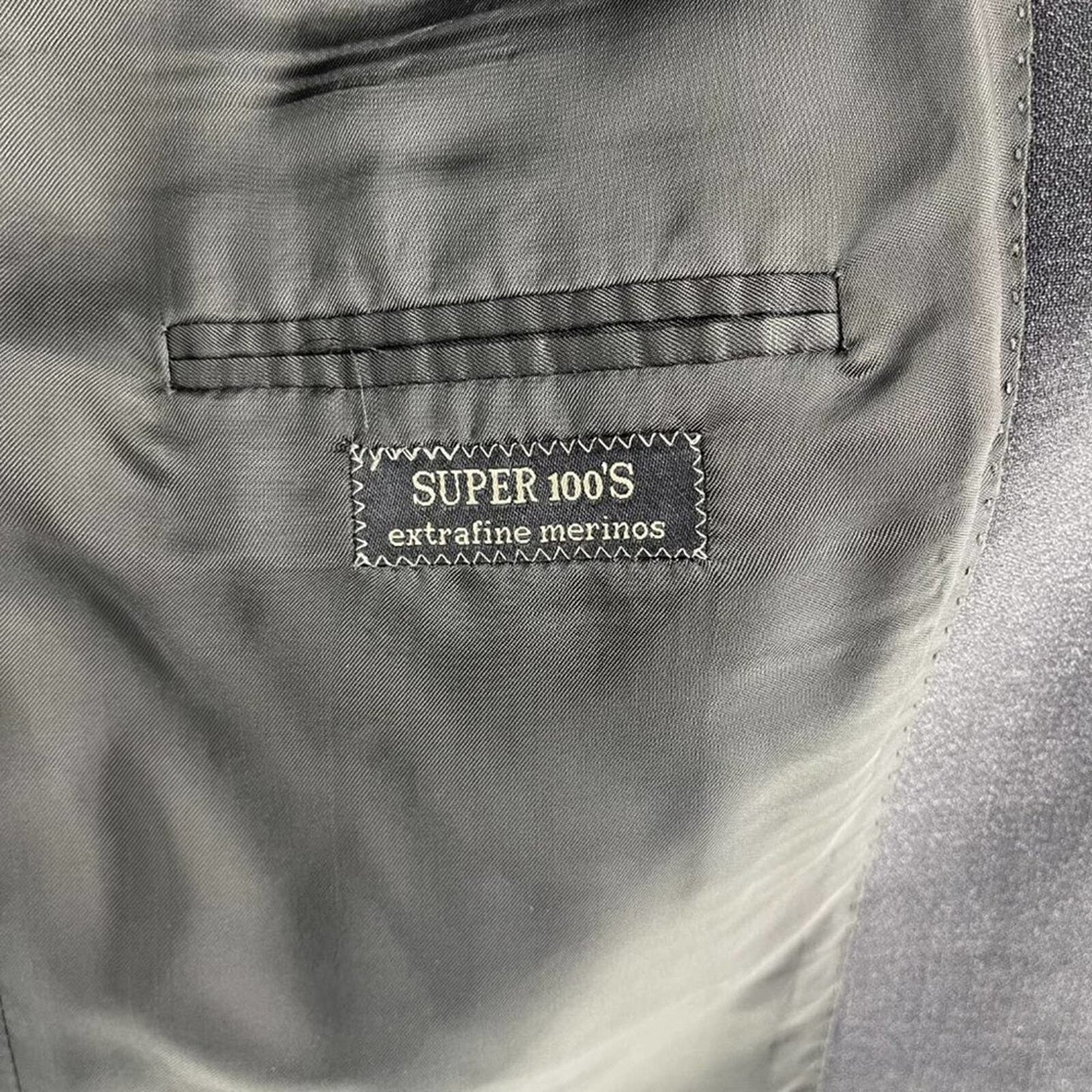 Corneliani Extra Fine Virgin Wool Charcoal Grey Triple Button Suit Jacket