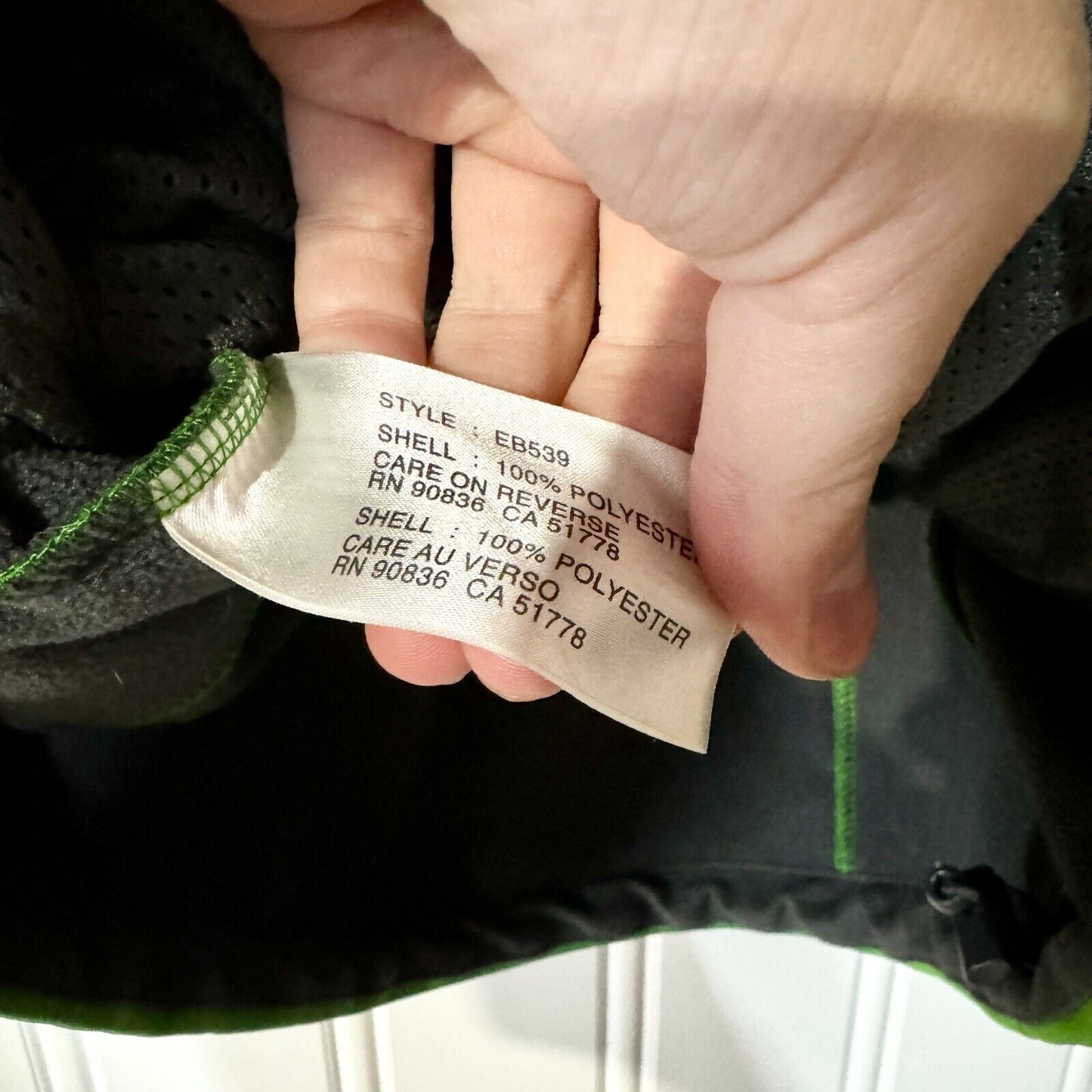 Eddie Bauer Jacket Full Zip Insulated Neon Green Soft Shell Pocket Size M