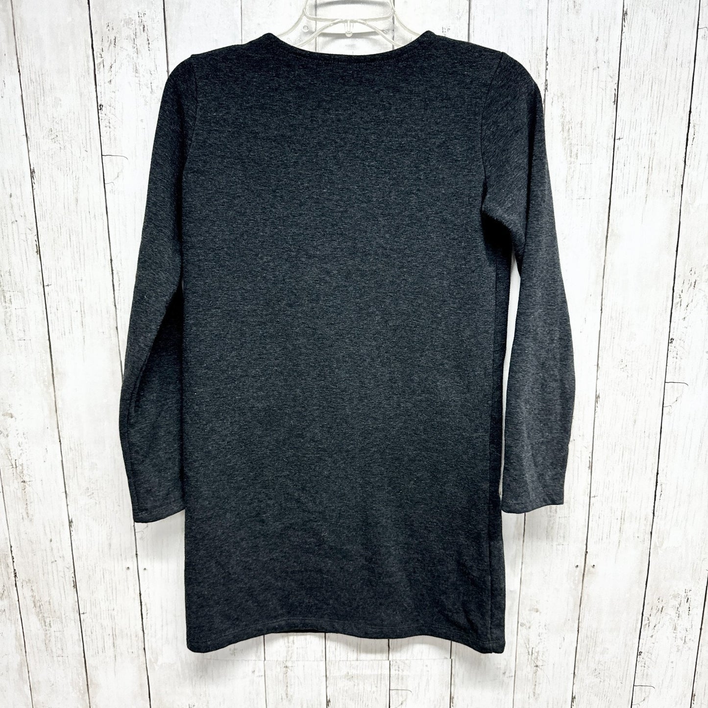 Chocolate Dress Women M Sweatshirt Jersey Heather Gray Crewneck Long Sleeve Midi