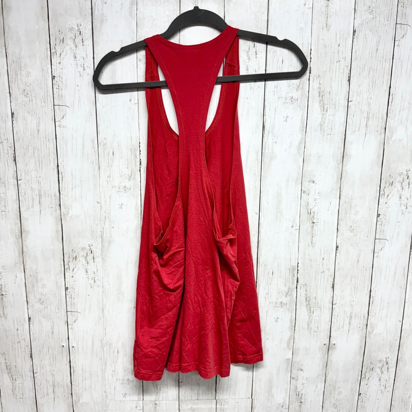 Gymshark Shirt Women Size Medium Red Graphic Logo Sleeveless Tank Top Athletic