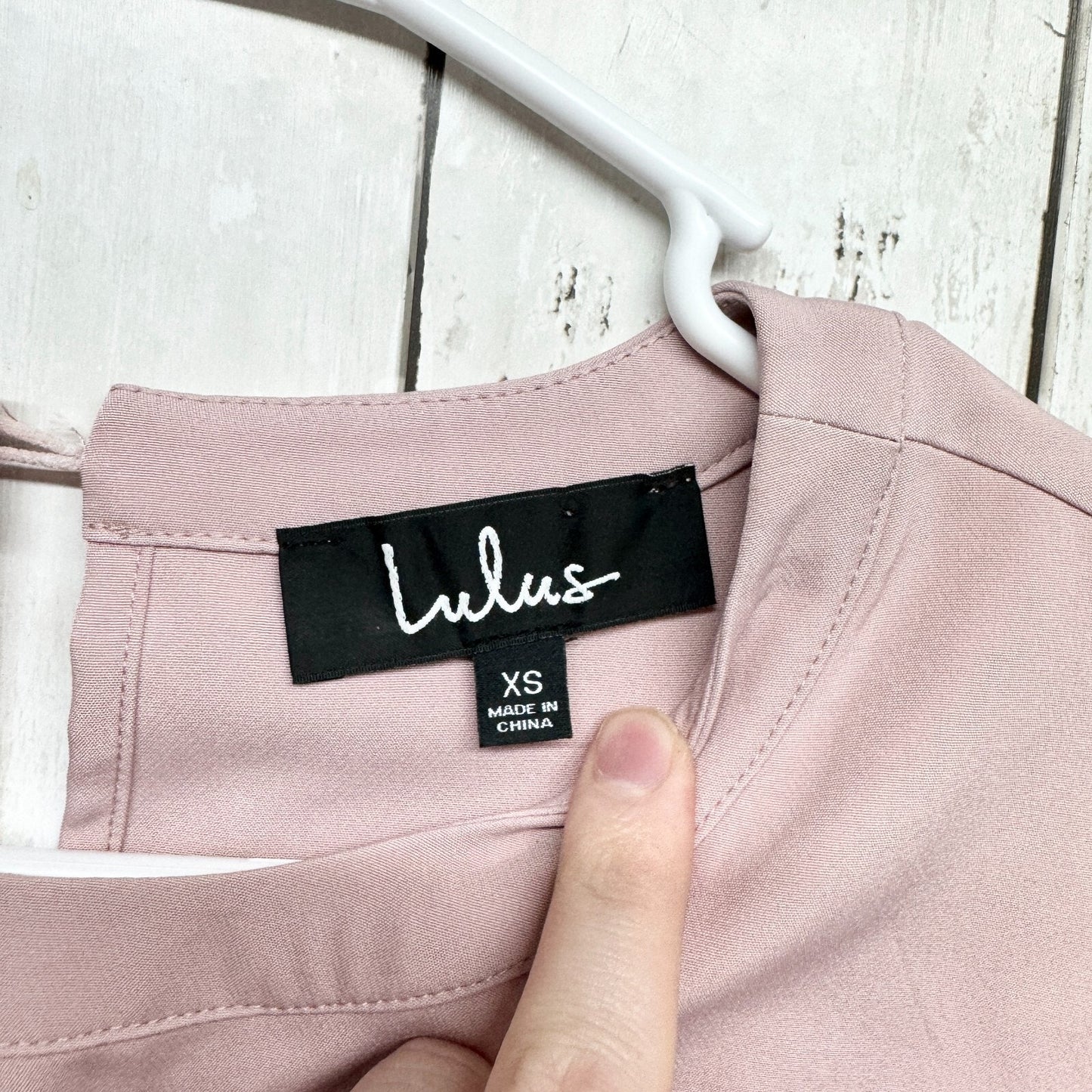 Lulus Dress XS Pink Once Upon a Midnight Mauve Embroidered Long Sleeve Shift NWT
