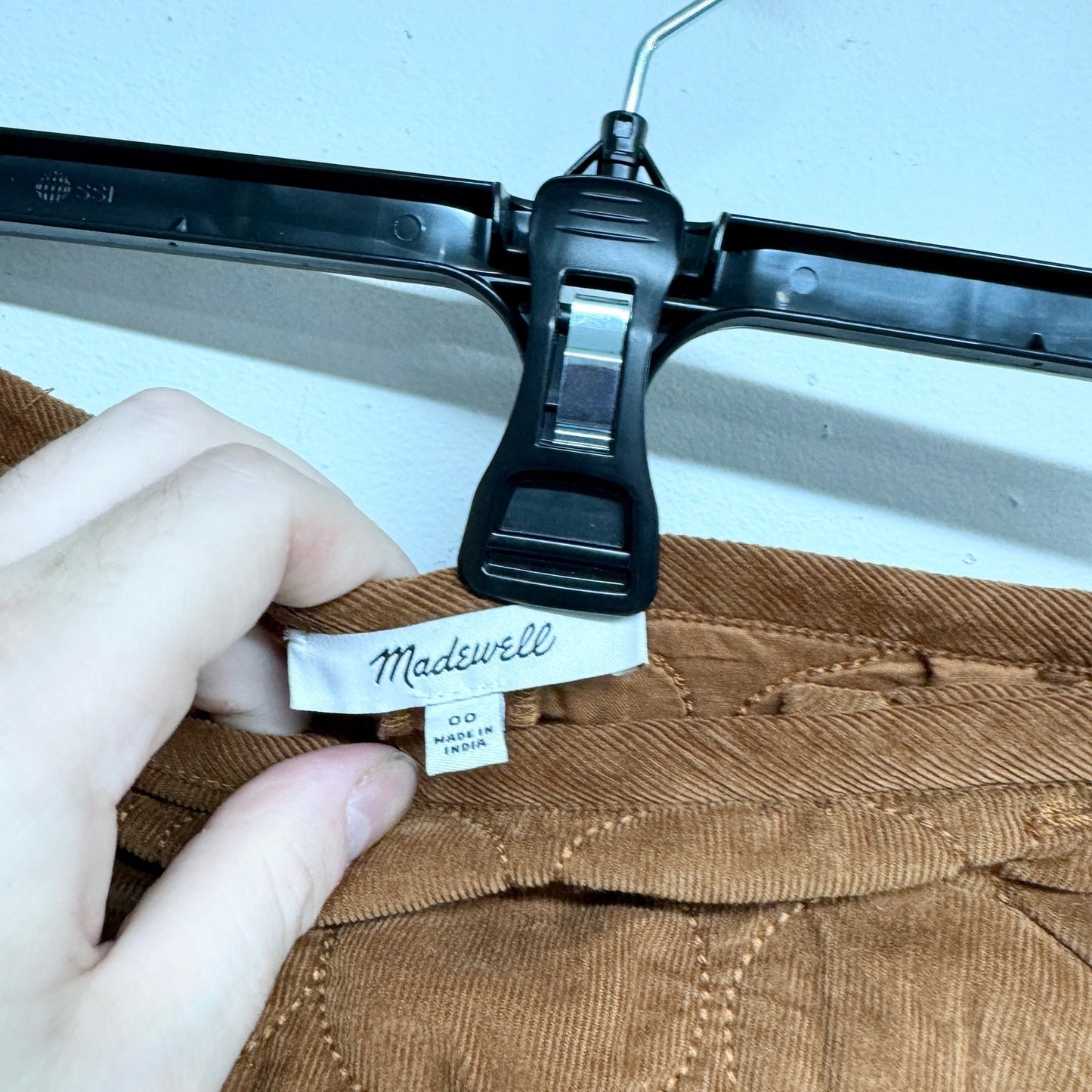 MADEWELL Women's Brown Button Sided Corduroy Quilted Mini Skirt Size 00