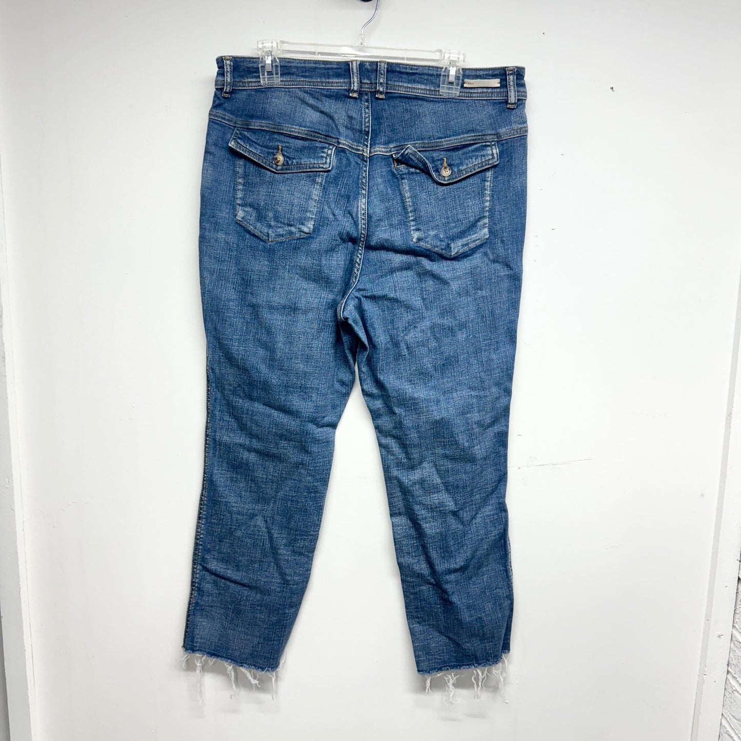 ANTHROPOLOGIE Women Pilcro & Letterpress Cropped Dark Wash Straight Fit Jeans