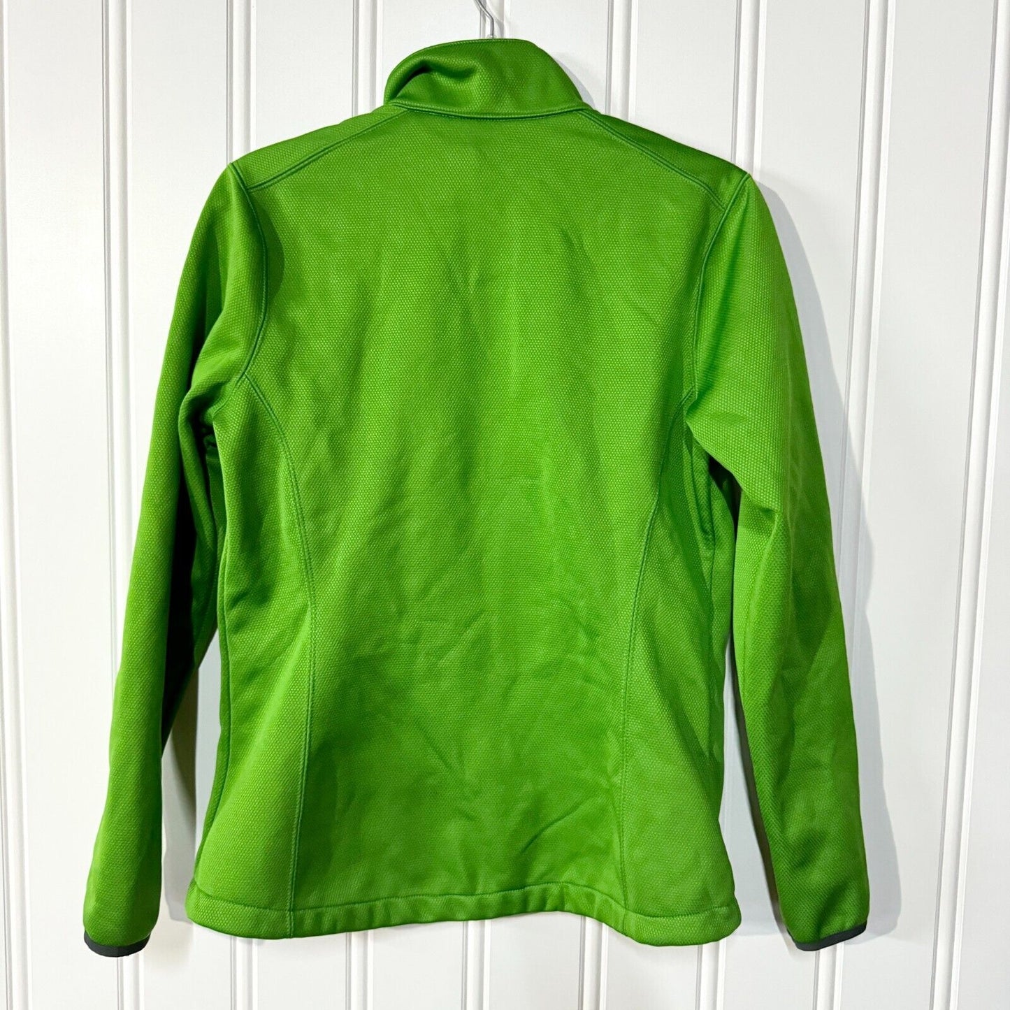 Eddie Bauer Jacket Full Zip Insulated Neon Green Soft Shell Pocket Size M