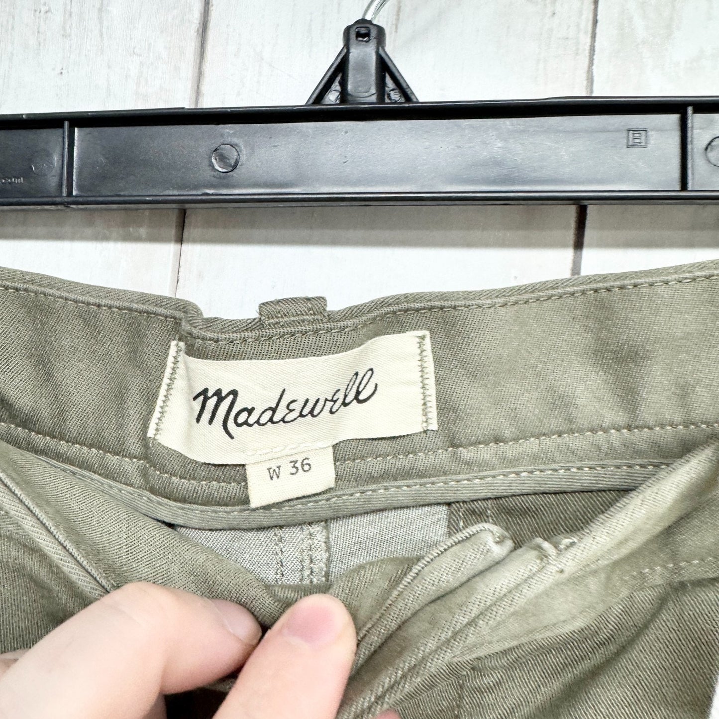 New Madewell Short Men Size 36 Brown 5" Chino Shorts Zip Fly Slash Pocket Preppy