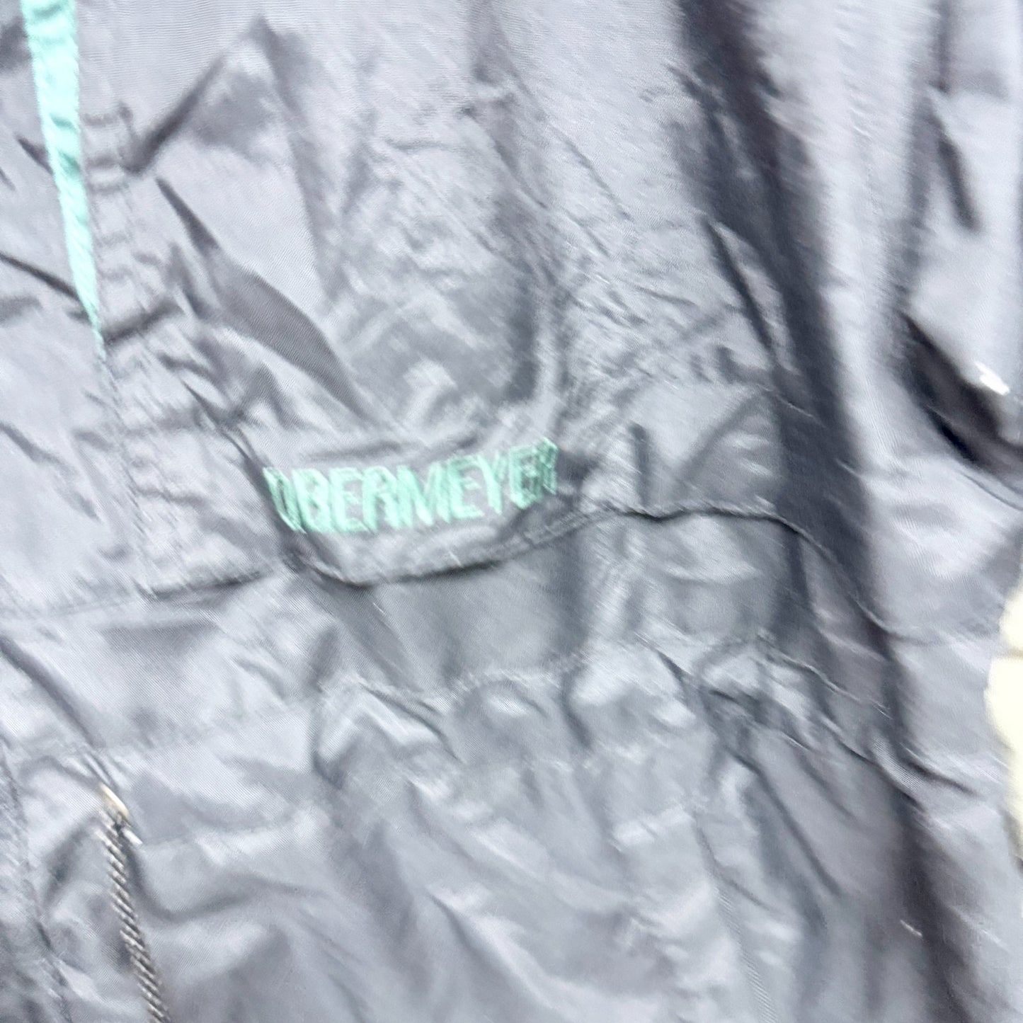 Vtg Obermeyer Jacket Juniors Size 16 Black Beige Arrowhead Ski Snowboard Coat