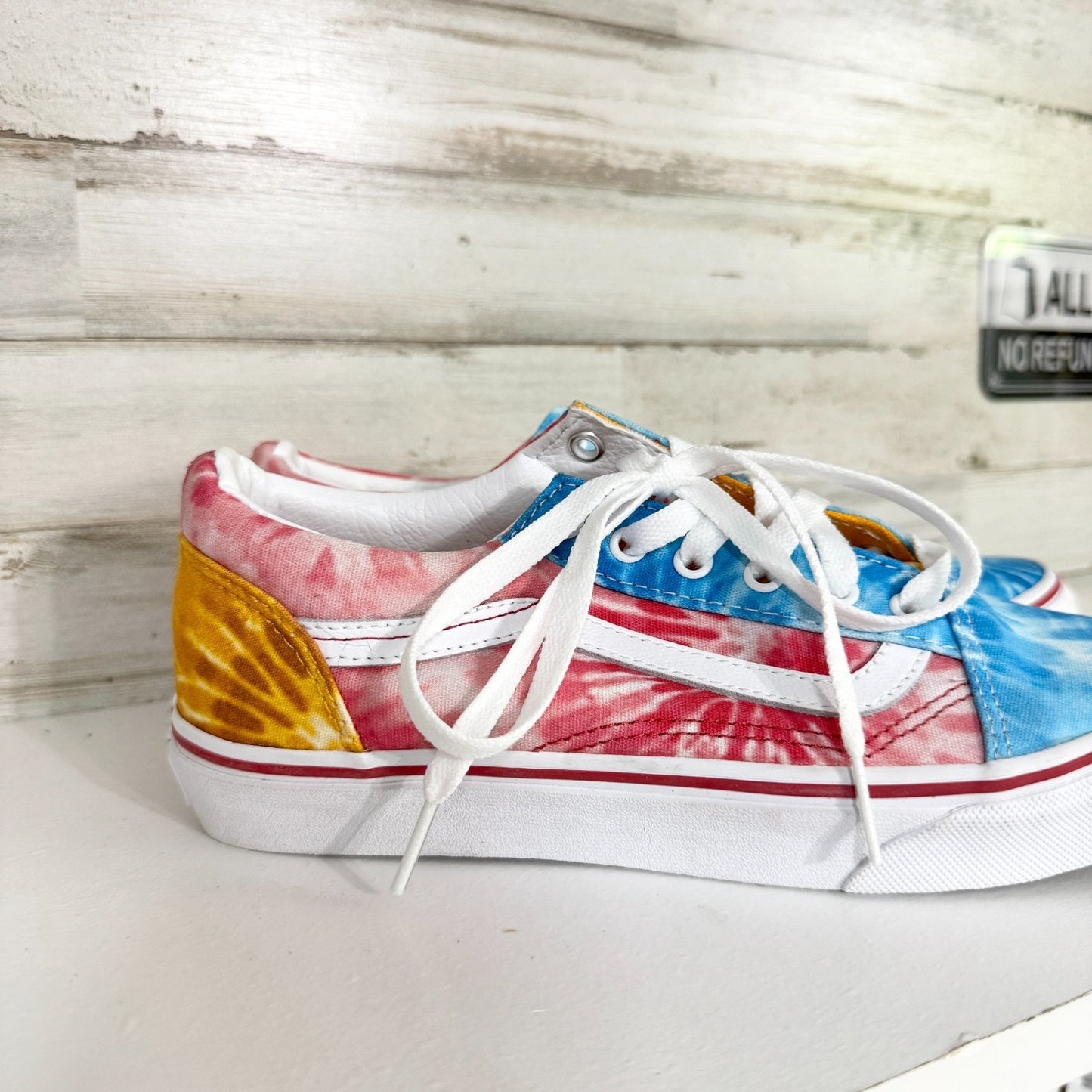 Vans Shoes Unisex Junior Size 6 Classic Old Skool Tie Dye Block Skate Sneakers