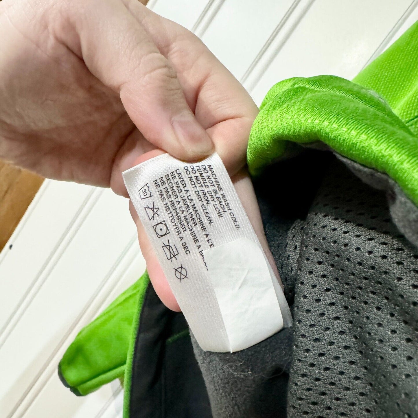 Eddie Bauer Jacket Full Zip Insulated Neon Green Soft Shell Pocket Size M