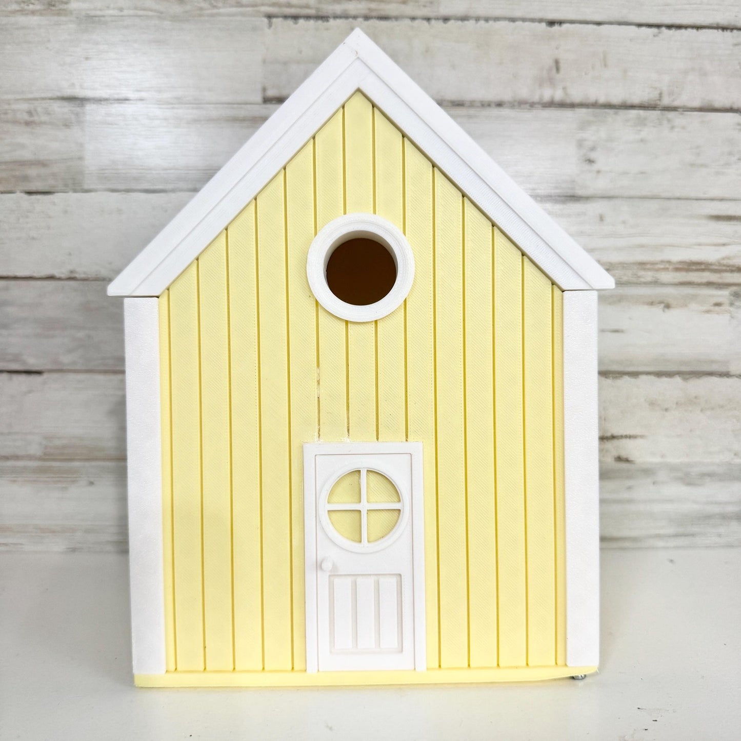 Handmade Custom Yellow Birdhouse – 3D Printed Garden Decor, Unique Outdoor Gift, Eco-Friendly Design for Porch or Backyard Charm