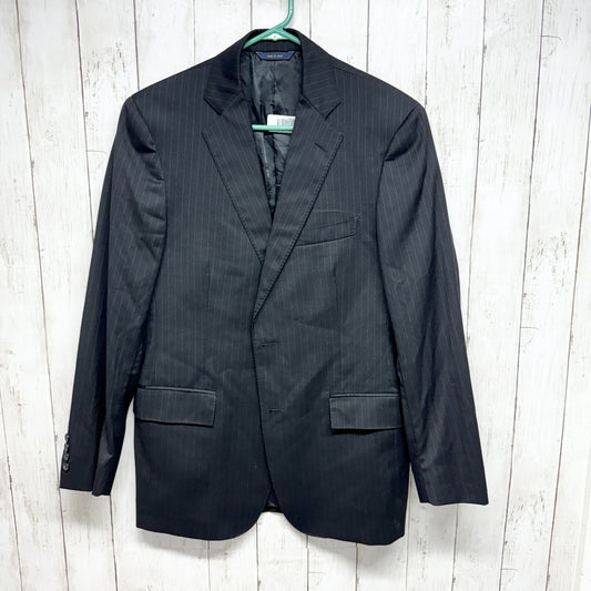 BROOKS BROTHERS Suit Jacket Mens Size 40R Black Single Breasted Striped